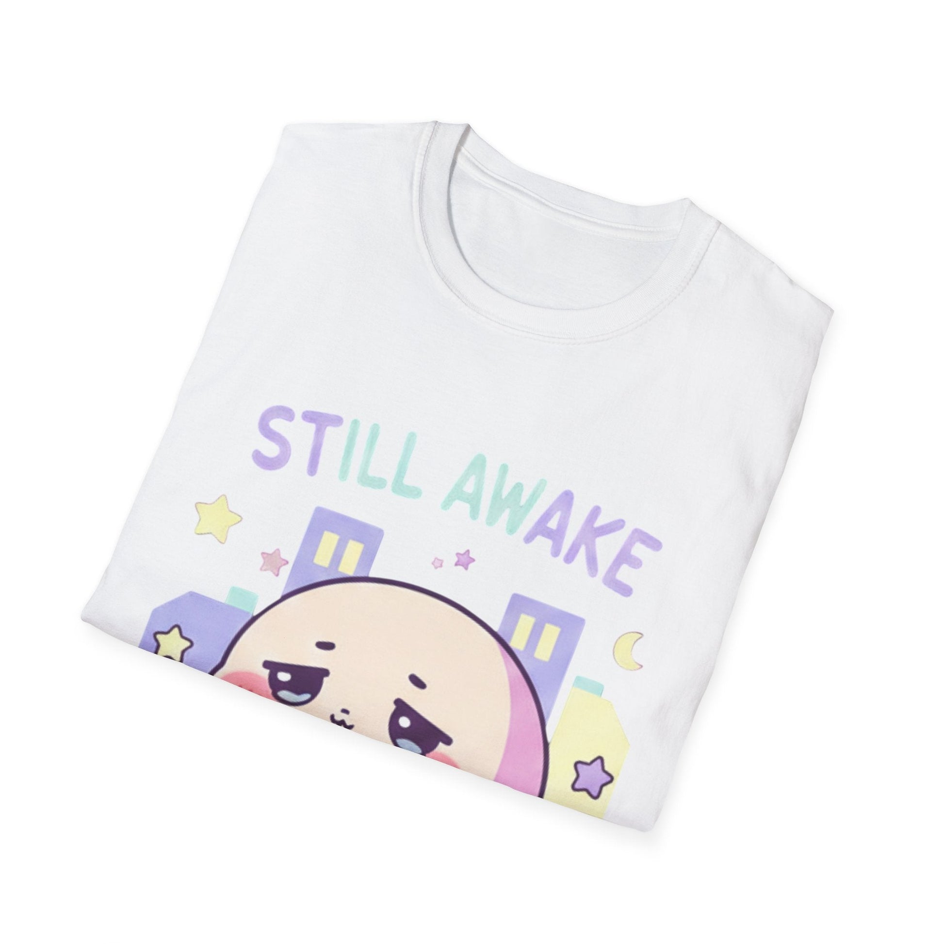 Still Awake Cute Kawaii Sleepy Character T-Shirt - That Should Be on a T-Shirt