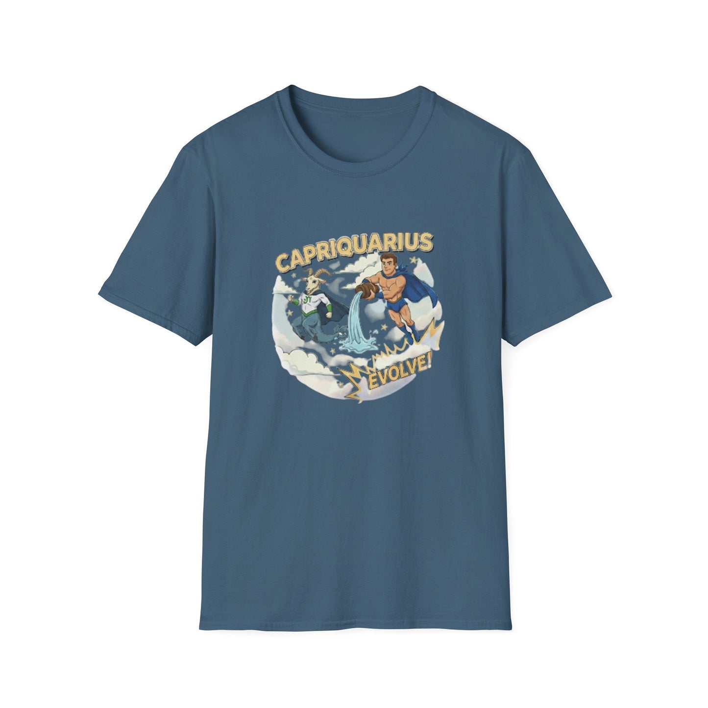 Capriquarius Evolve! Superhero Zodiac Cusp Graphic Tee - That Should Be on a T-Shirt