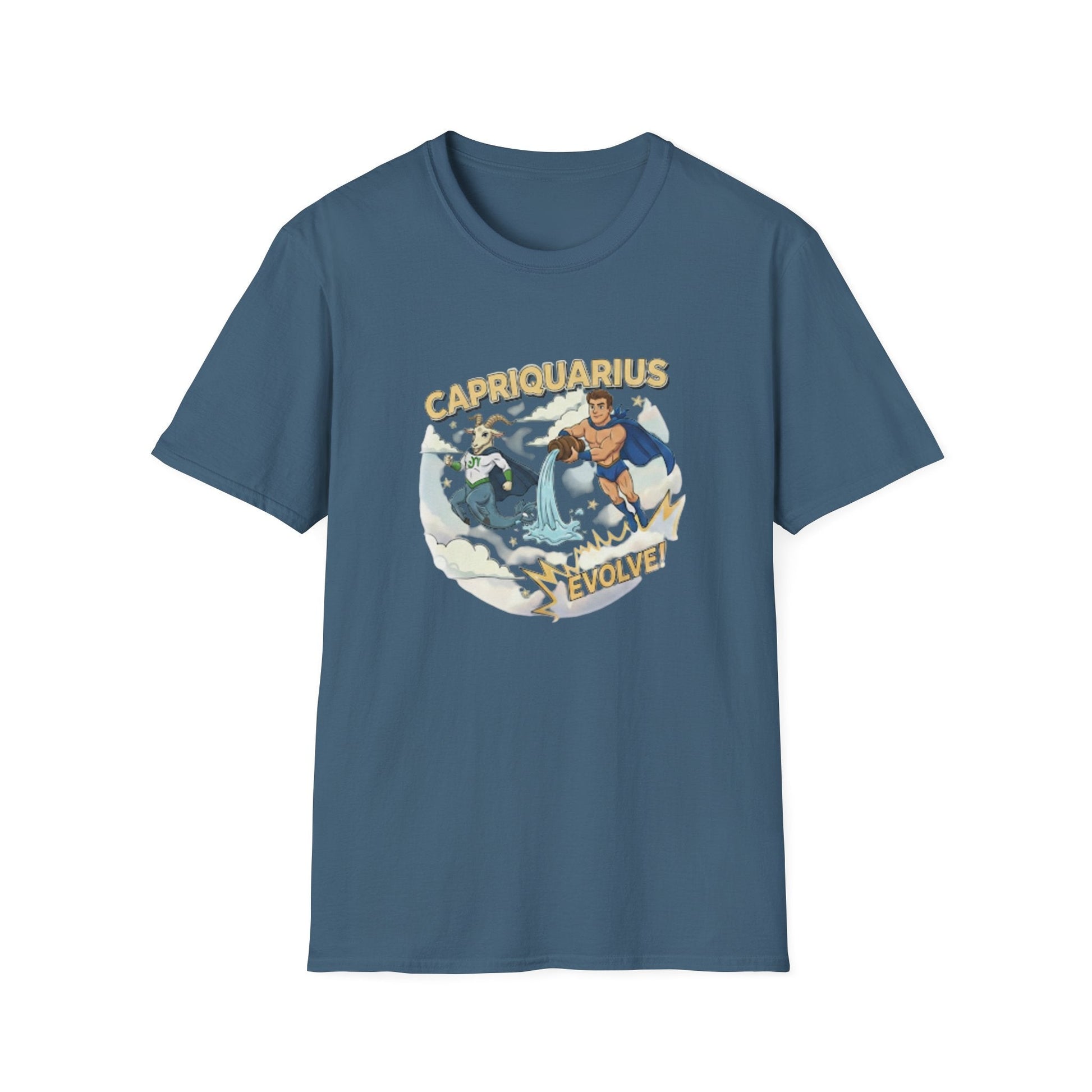 Capriquarius Evolve! Superhero Zodiac Cusp Graphic Tee - That Should Be on a T-Shirt