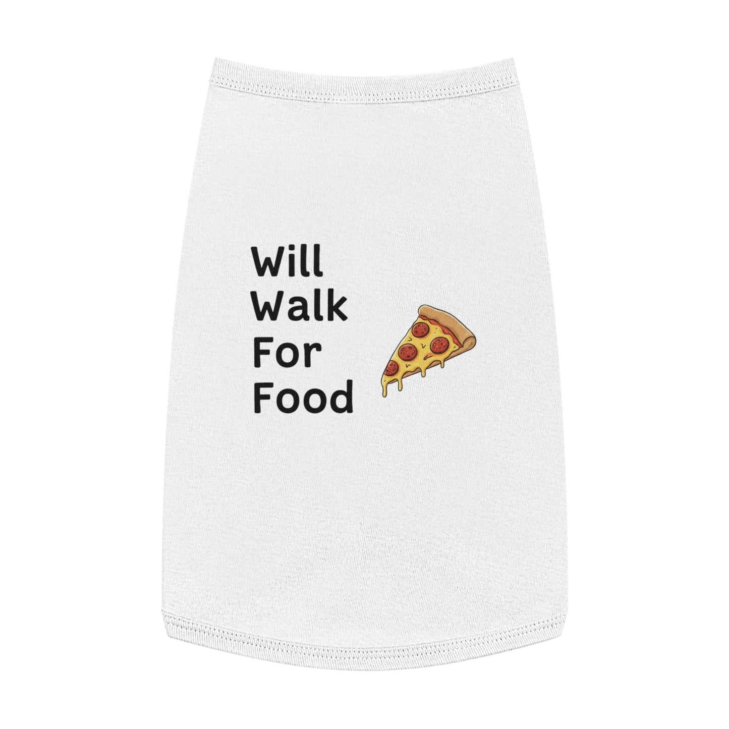 Funny Dog Vest "Will Walk For Food" - Pink Slogan Harness for Walks & Photos