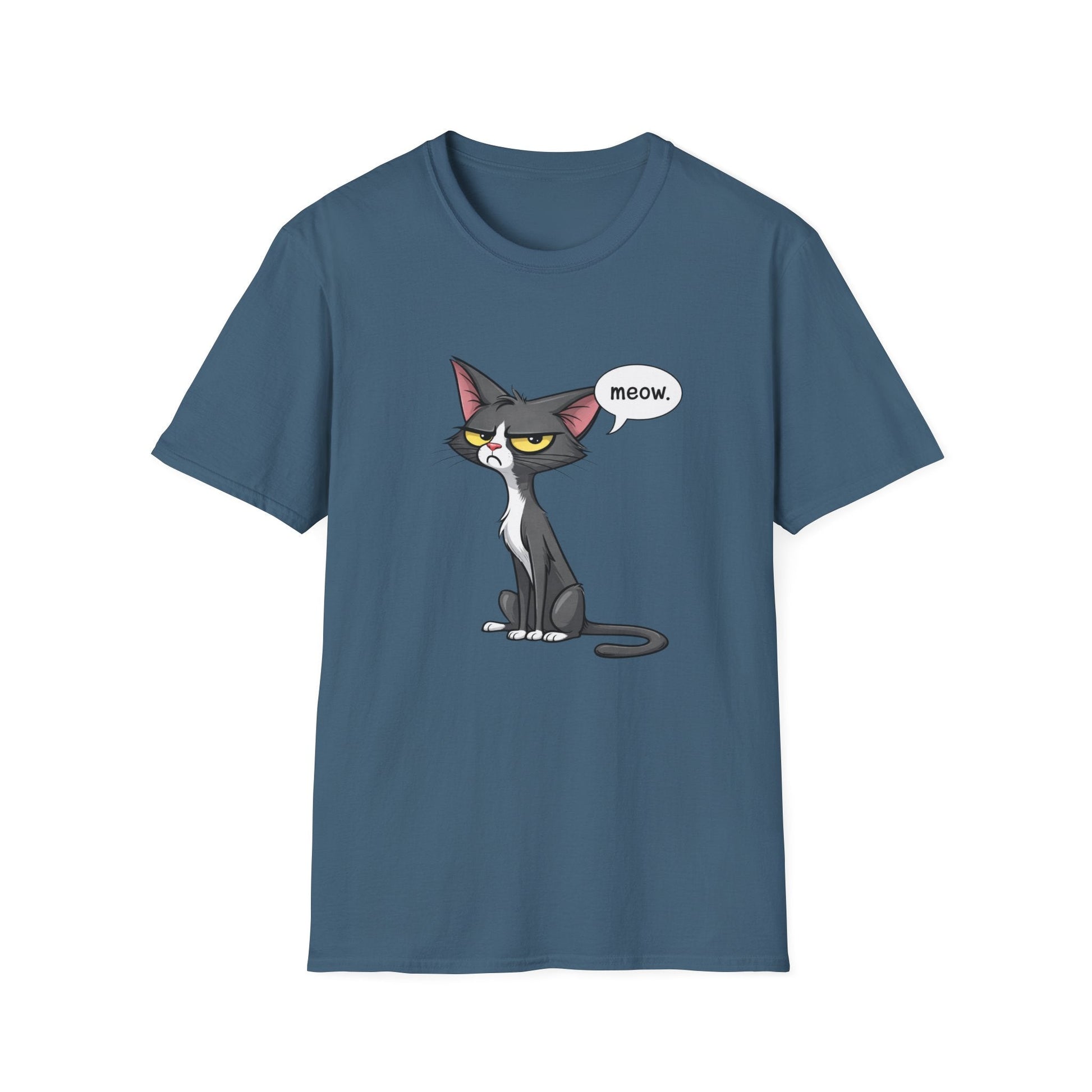 Grumpy Cat "Meow" Graphic T-Shirt - Sassy Cat Tee - That Should Be on a T-Shirt