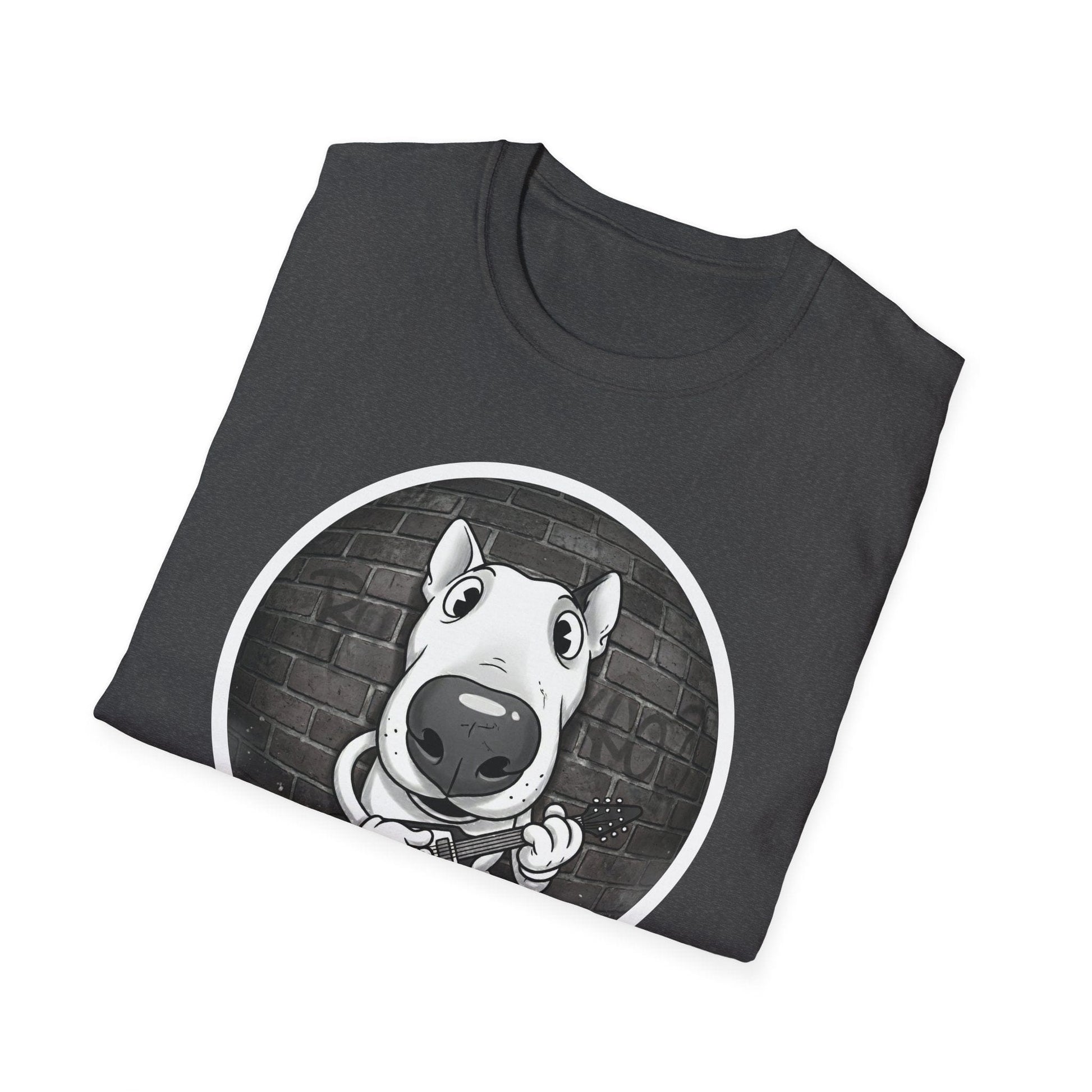 Bull Terrier Cartoon T-Shirt — Cute Dog Face Graphic Tee - That Should Be on a T-Shirt