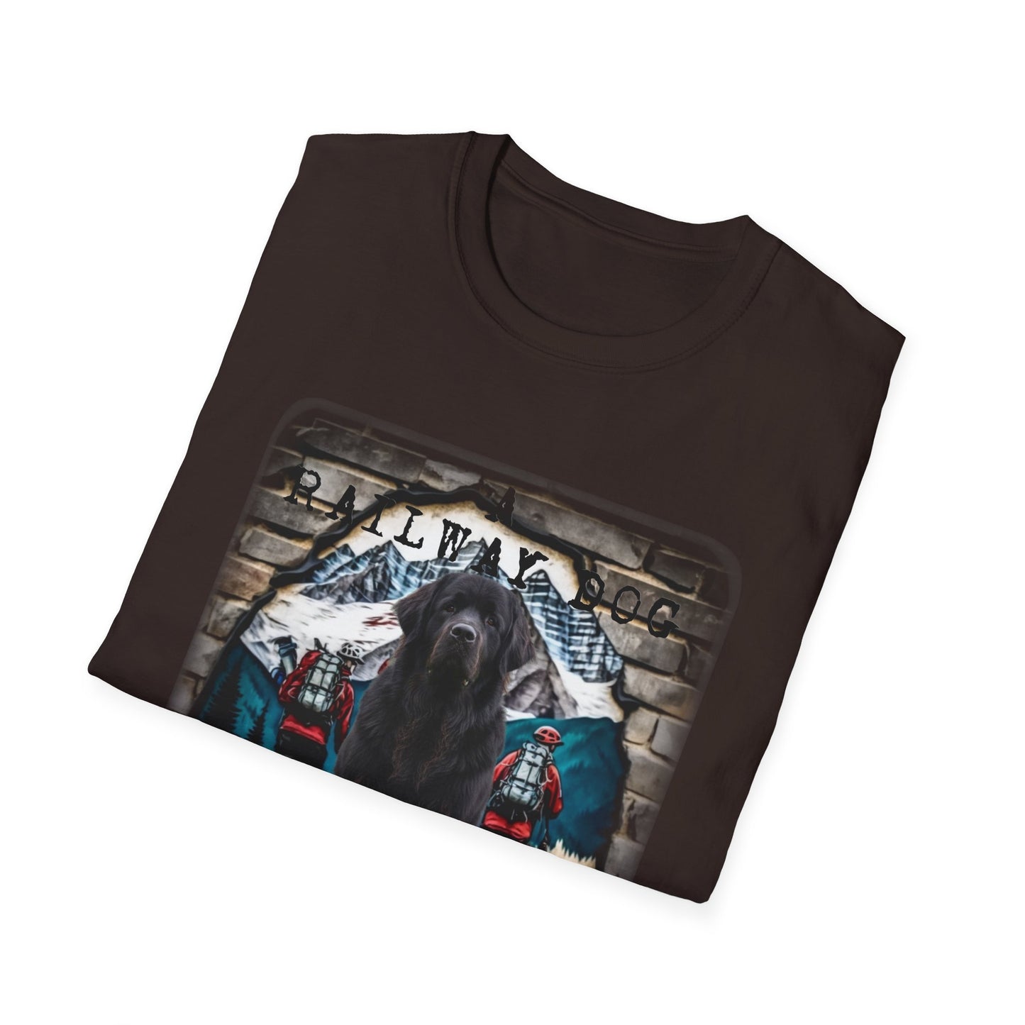 Newfoundland Railway Dog Tshirt | Gentle Giant Train Tee | Newfie Lover Gift