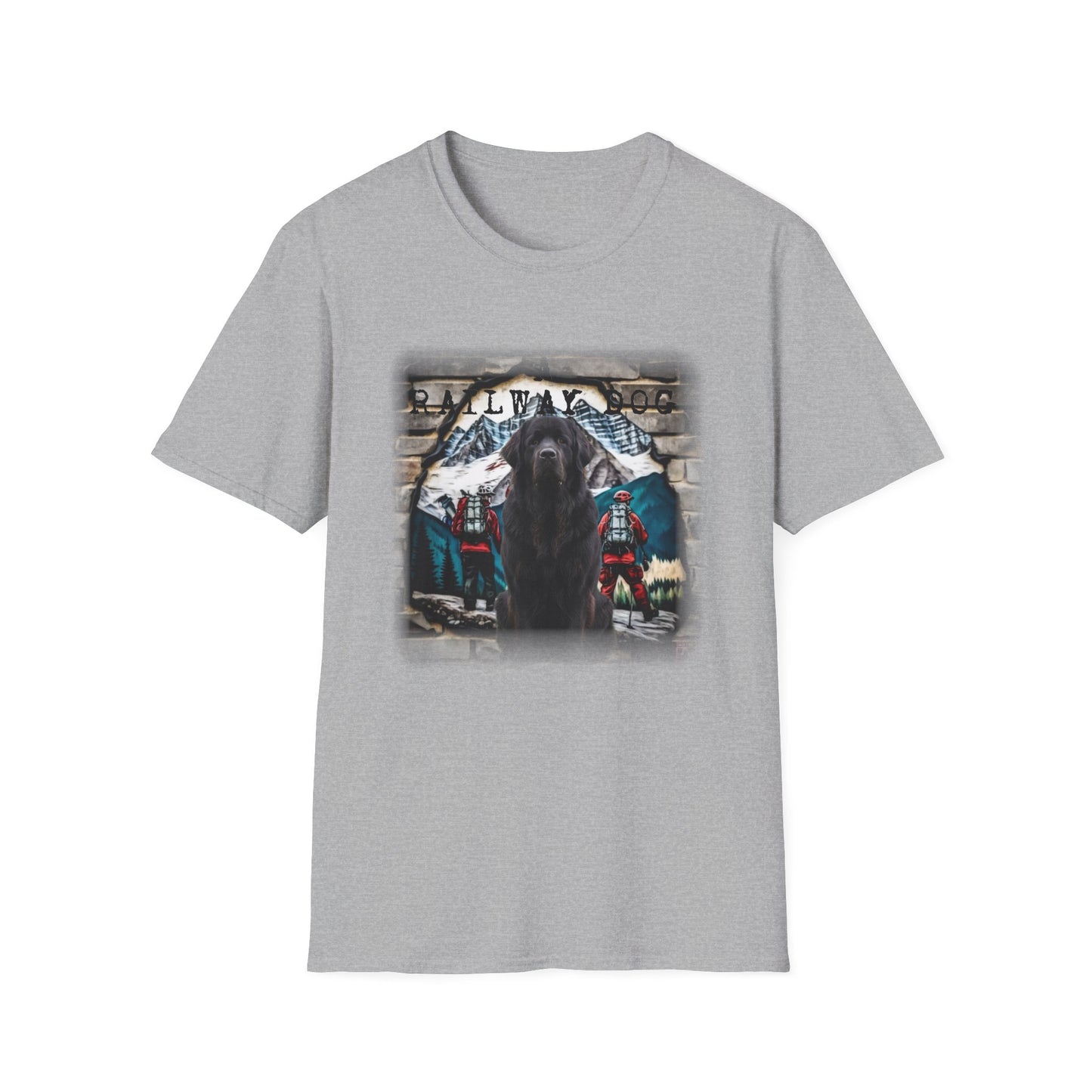 Newfoundland Railway Dog Tshirt | Gentle Giant Train Tee | Newfie Lover Gift