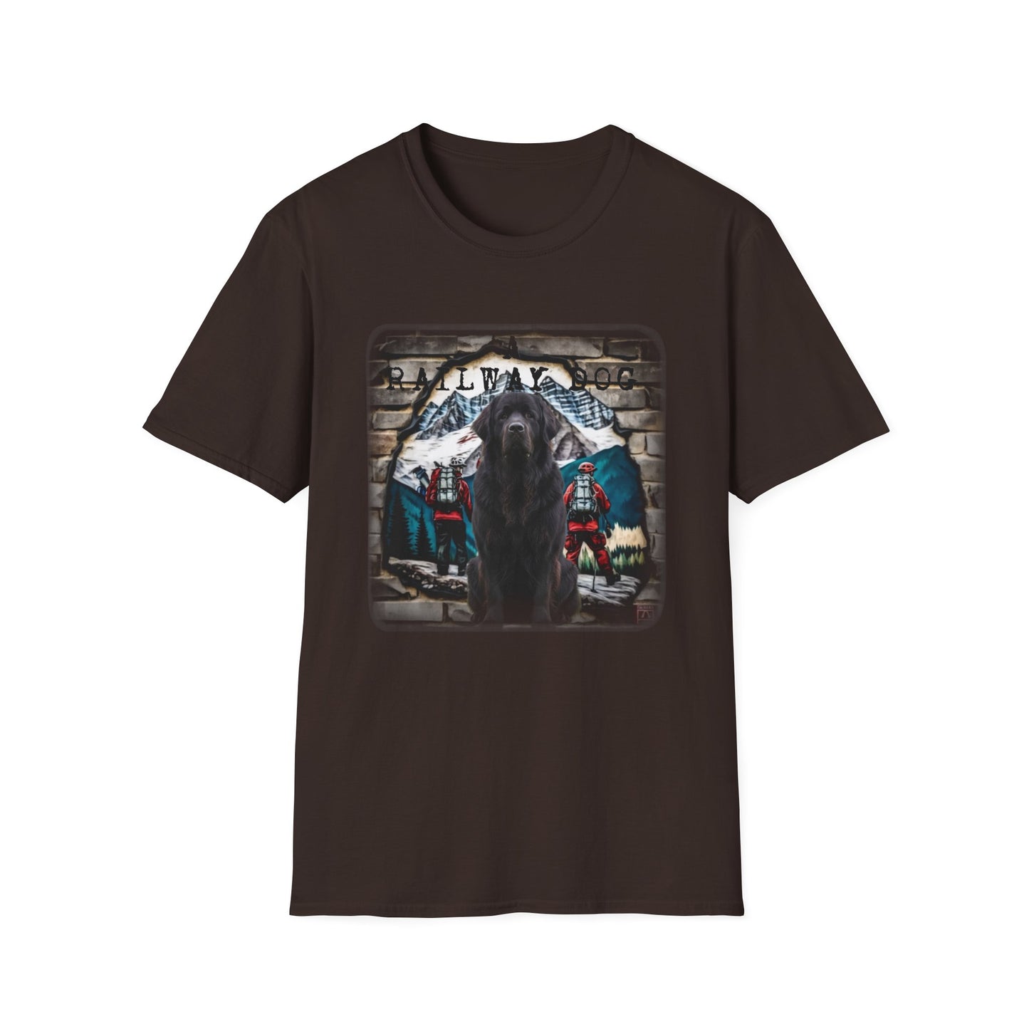 Newfoundland Railway Dog Tshirt | Gentle Giant Train Tee | Newfie Lover Gift