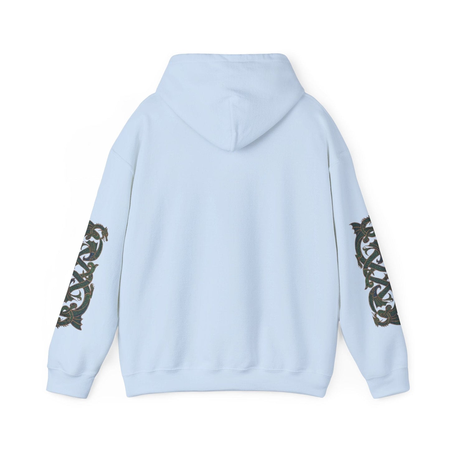 Celtic Dragon Emblem Hoodie – with Full Sleeve Detail