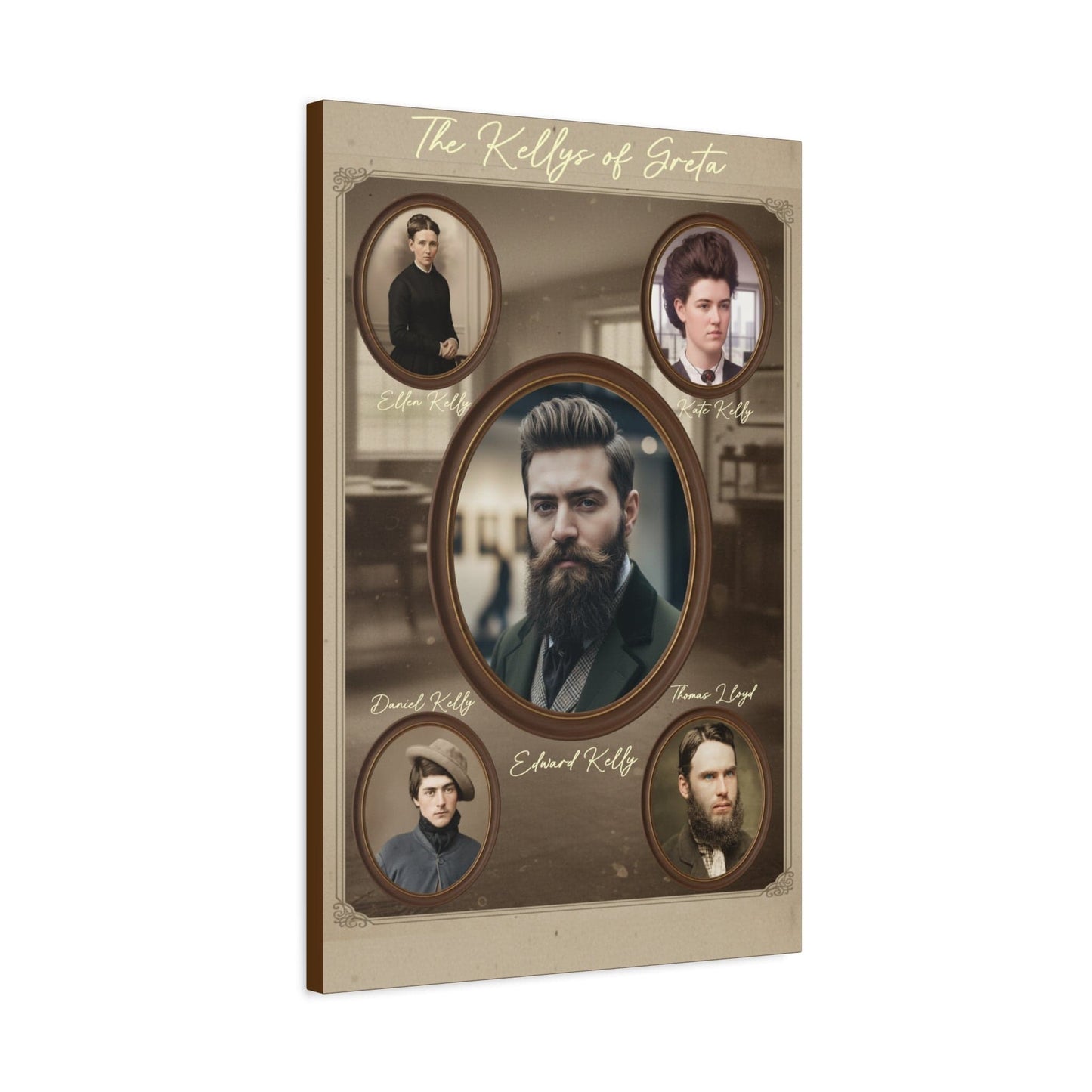 The Kellys of Greta – Ned Kelly Gang Vintage Australian History Canvas Wall Art - That Should Be on a T-Shirt