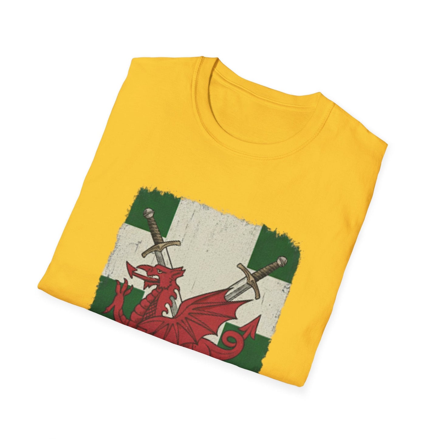 Welsh Flag Dragon T-Shirt — Gwlad Rhyddid Patriotic Tee