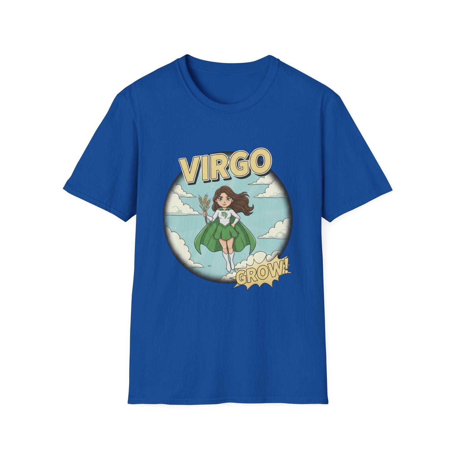 Virgo “Grow” T-Shirt – Cute Virgo Zodiac Superhero Graphic Tee - That Should Be on a T-Shirt