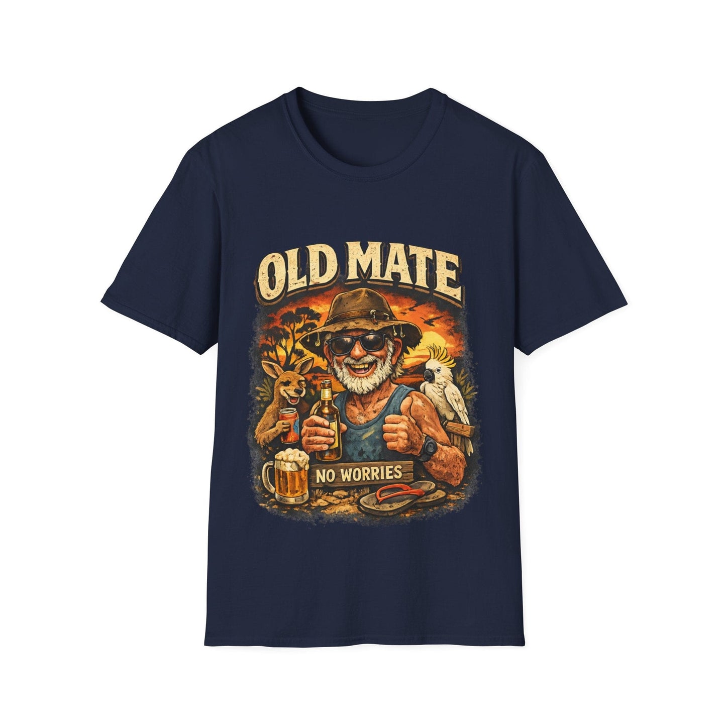 Old Mate No Worries T-Shirt – Vintage Aussie Beer Graphic Tee - That Should Be on a T-Shirt