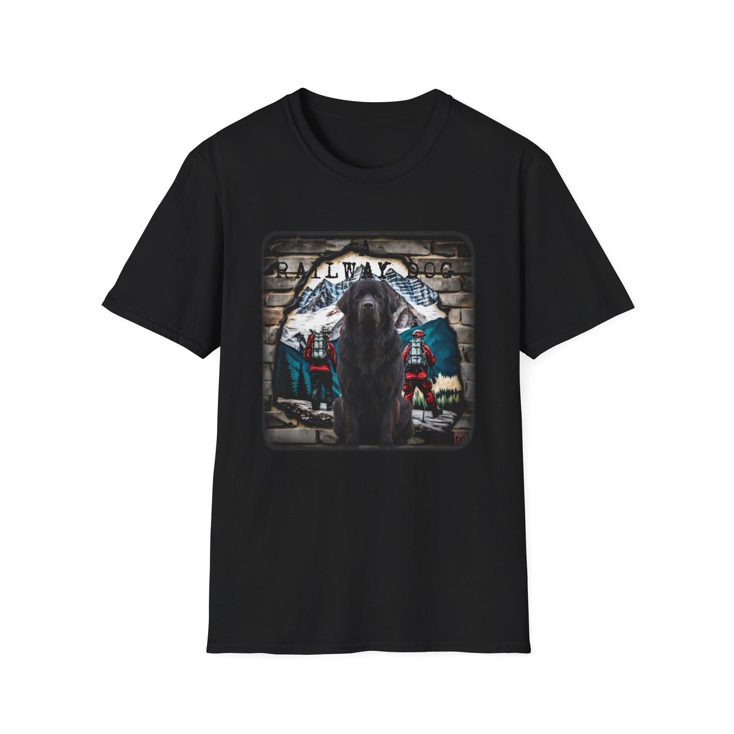 Newfoundland Railway Dog Tshirt | Gentle Giant Train Tee | Newfie Lover Gift
