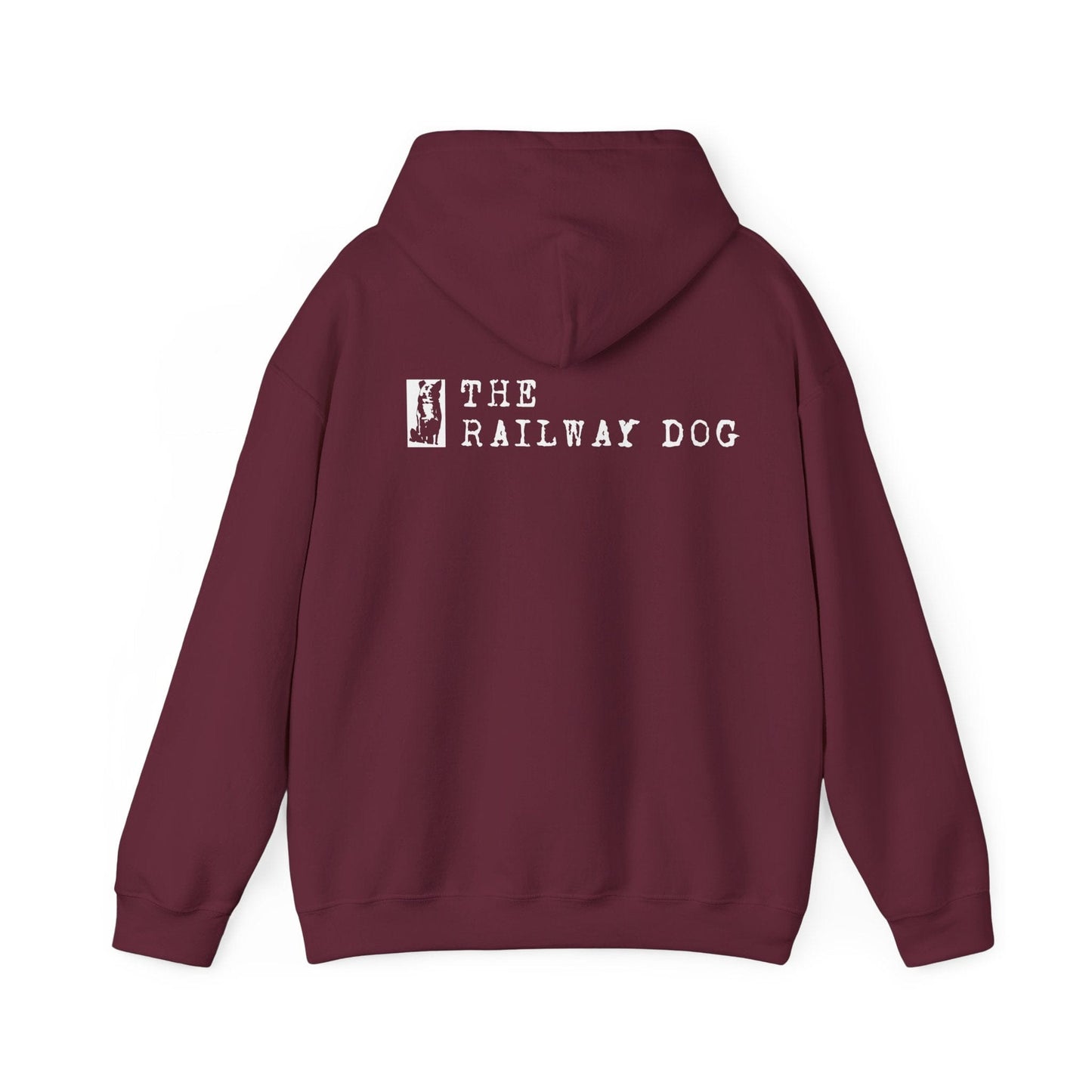 Railway Dog Hoodie - 'The Railway Dog' Vintage Logo Pullover - That Should Be on a T-Shirt