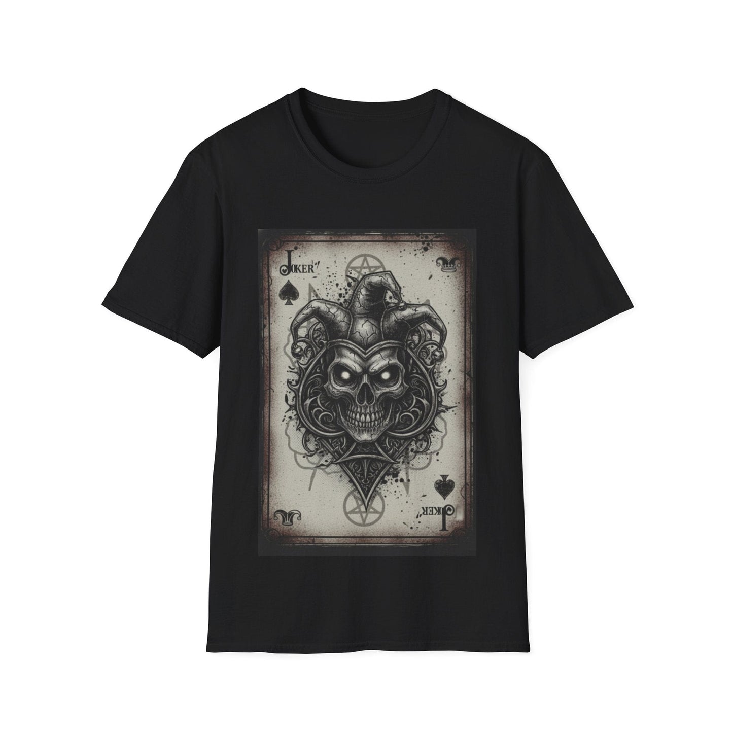 Dark Joker Skull Playing Card T-Shirt | Gothic Streetwear Graphic Tee