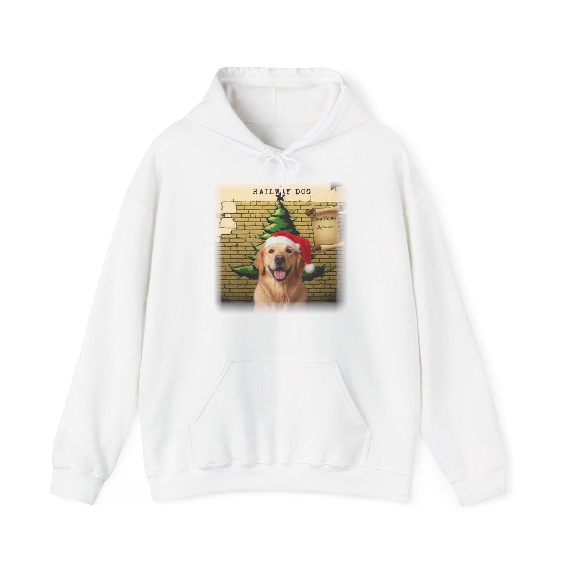 A Railway Dog Dear Santa Hoodie - Vintage Christmas Hoodie - Holiday Pullover - Festive Gift - That Should Be on a T-Shirt