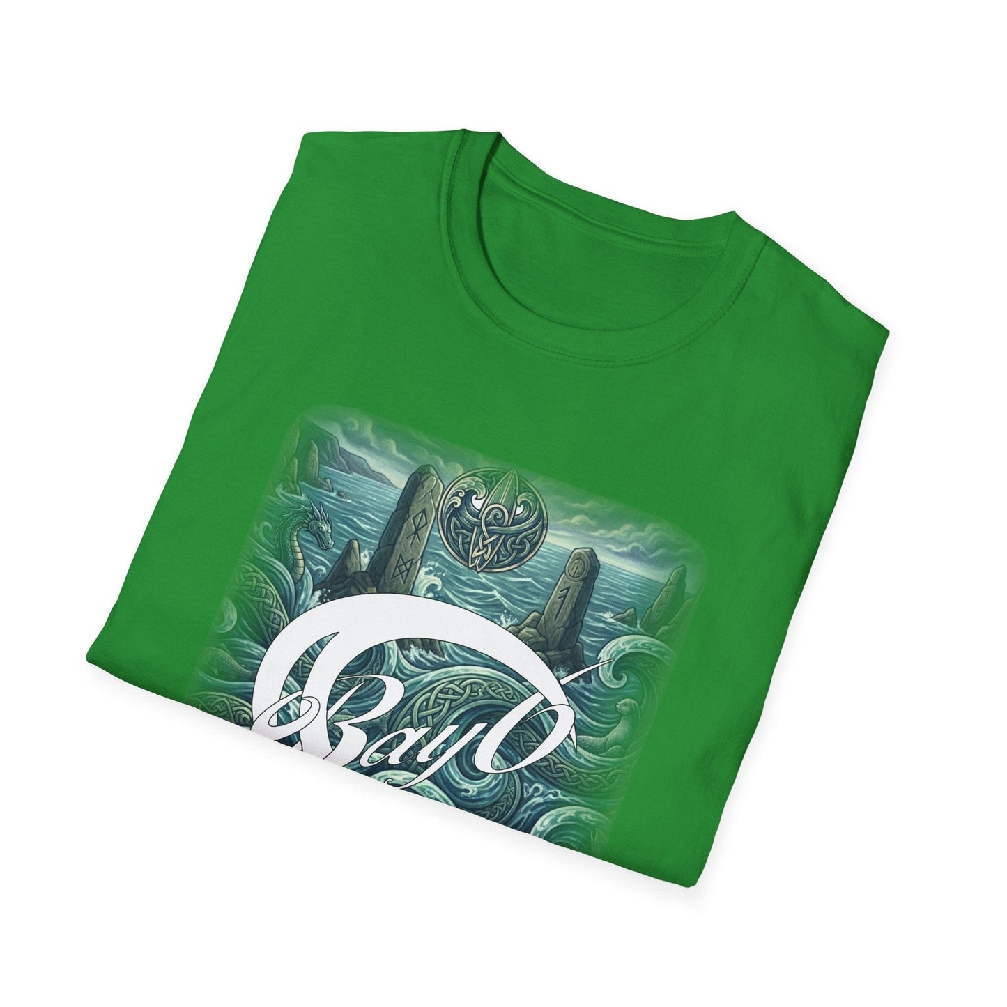 Bay6 "Mythic Coast" Celtic Runic Stones & Sea Serpent Tee