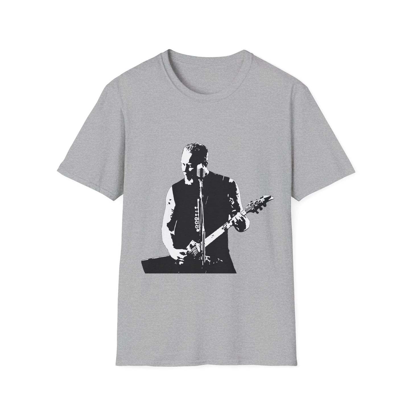 Metal Guitar Legend T-Shirt – Heavy Metal Frontman Silhouette Graphic Tee - That Should Be on a T-Shirt