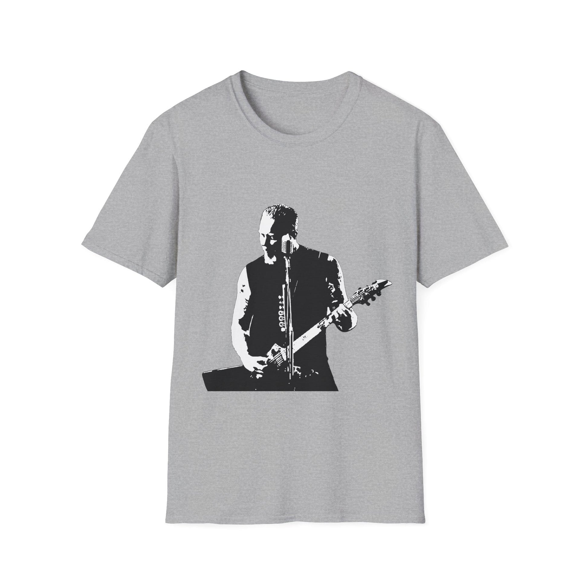 Metal Guitar Legend T-Shirt – Heavy Metal Frontman Silhouette Graphic Tee - That Should Be on a T-Shirt