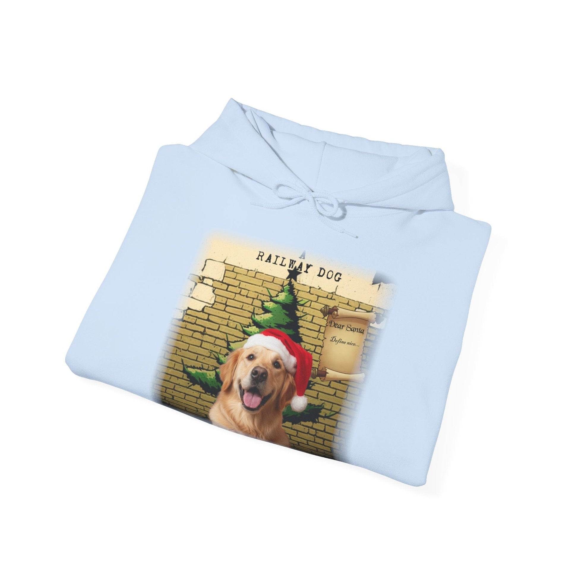 A Railway Dog Dear Santa Hoodie - Vintage Christmas Hoodie - Holiday Pullover - Festive Gift - That Should Be on a T-Shirt