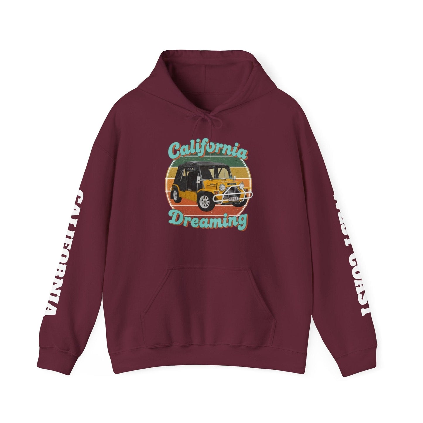 California Dreaming Hoodie — Retro Californian Buggy Surf Trip Graphic - That Should Be on a T-Shirt