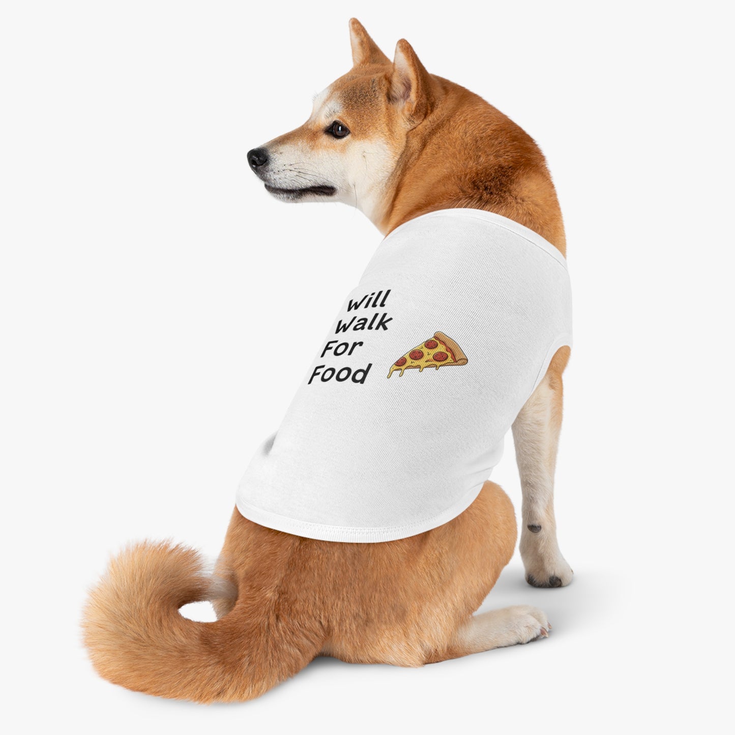 Funny Dog Vest "Will Walk For Food" - Pink Slogan Harness for Walks & Photos