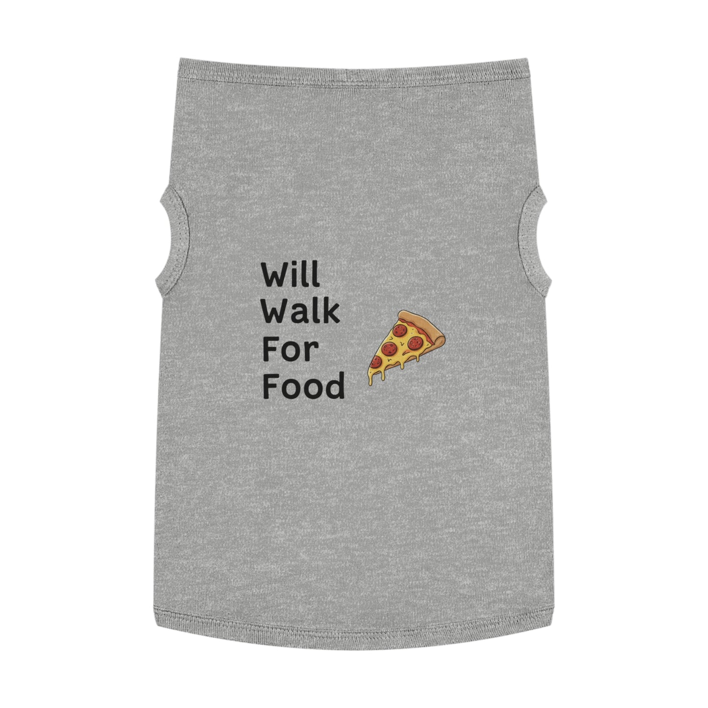 Funny Dog Vest "Will Walk For Food" - Pink Slogan Harness for Walks & Photos