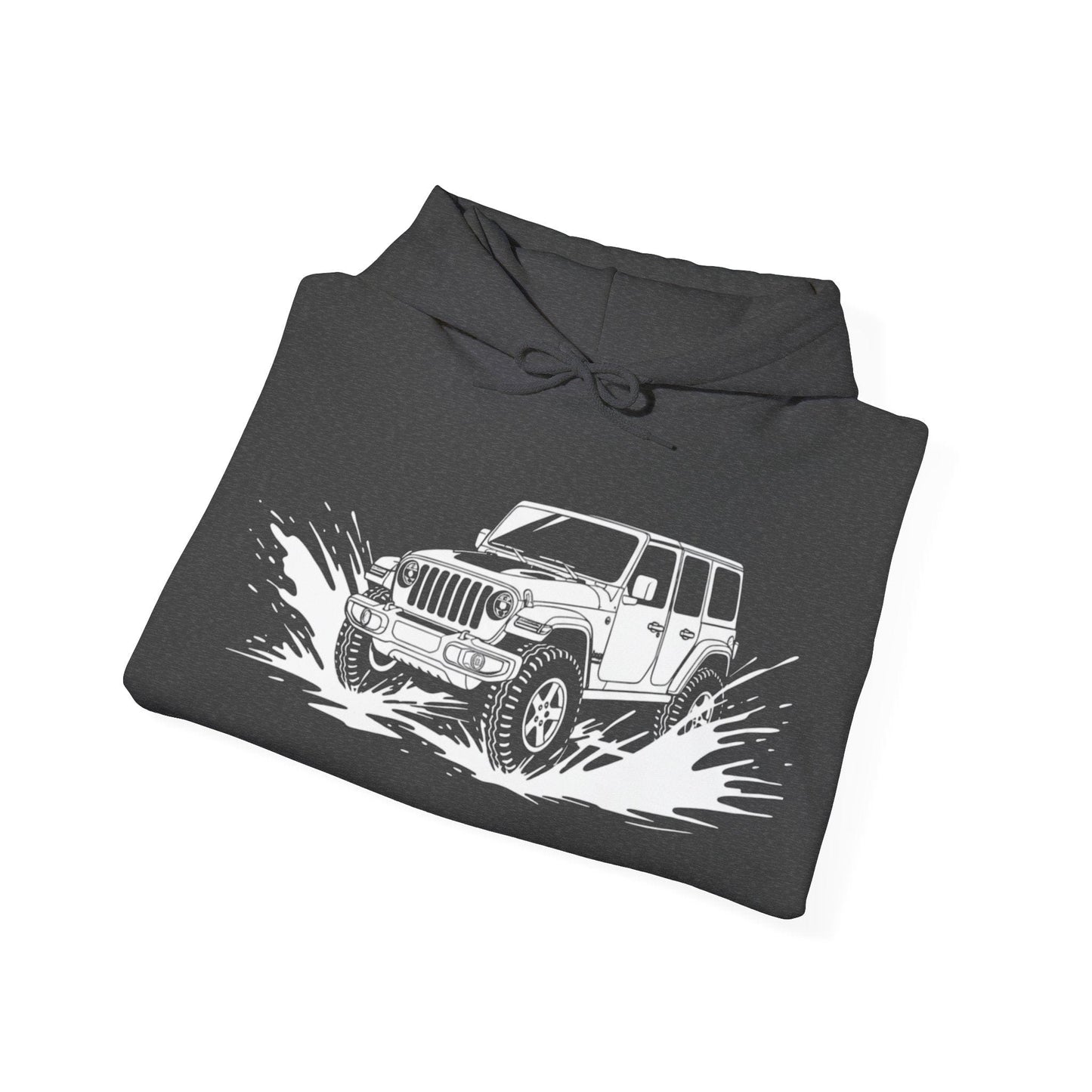 Jeep Wrangler Off-Road Splash Hoodie - 'Mud Life' Sleeve Print