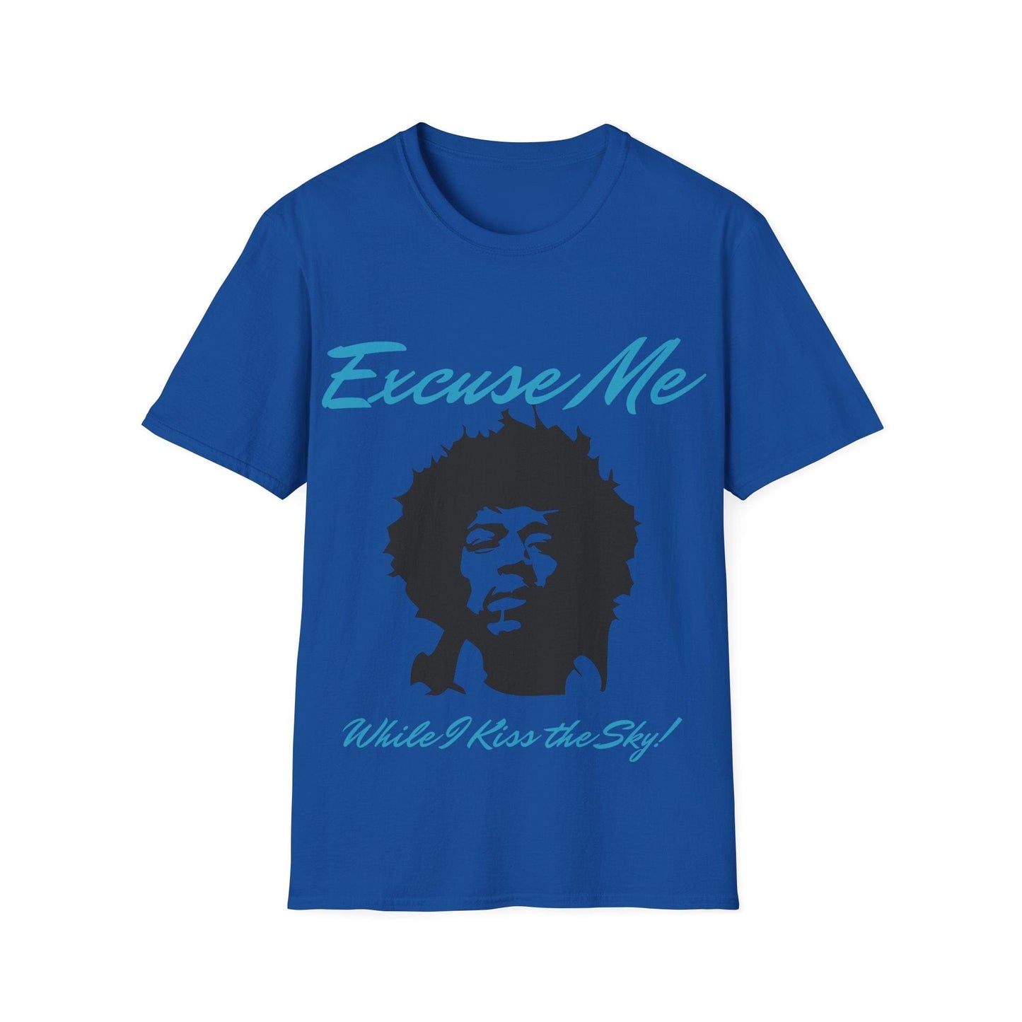 Jimi Hendrix Inspired T-Shirt - 'Excuse Me While I Kiss the Sky' Design