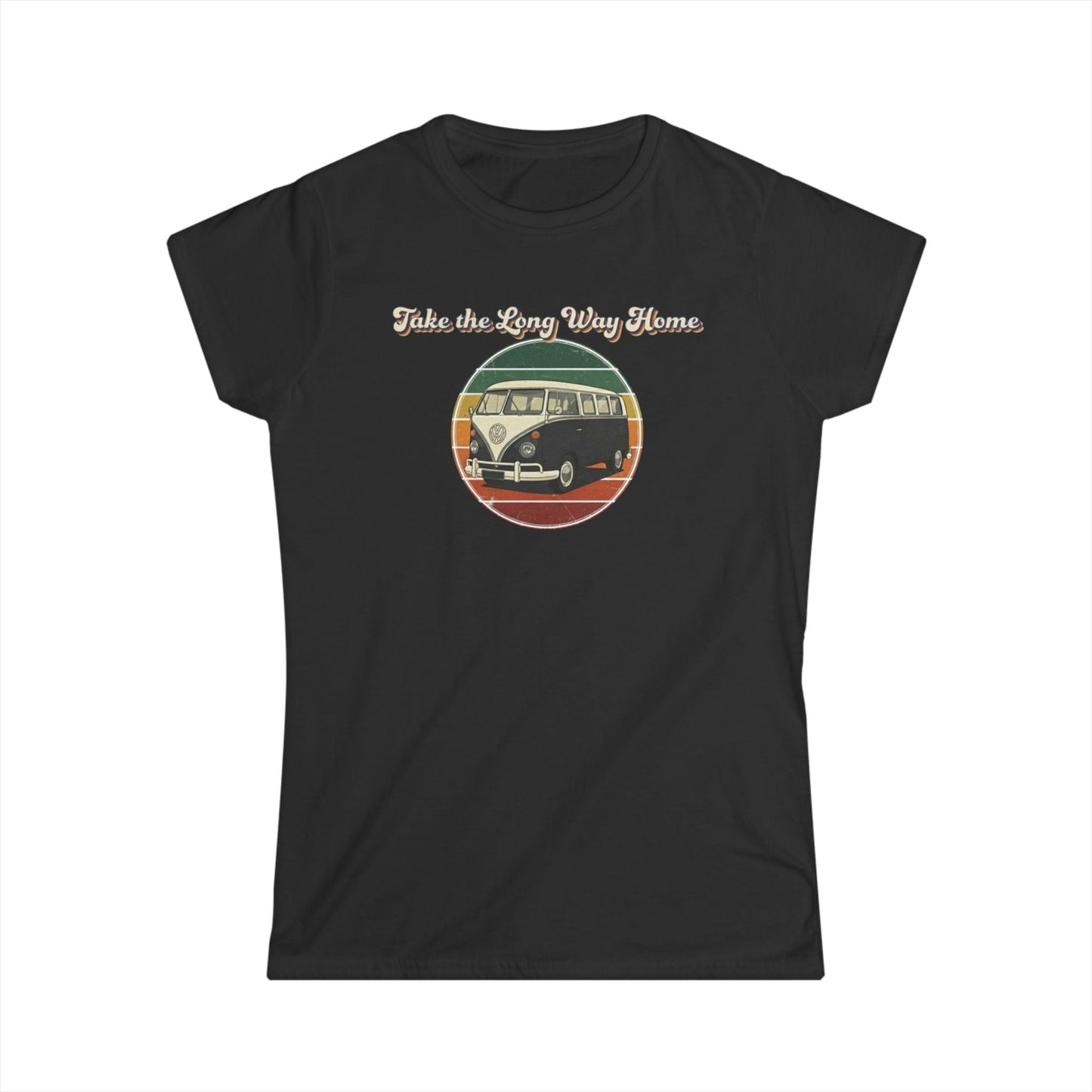 Retro VW Bus "Take the Long Way Home" T-Shirt