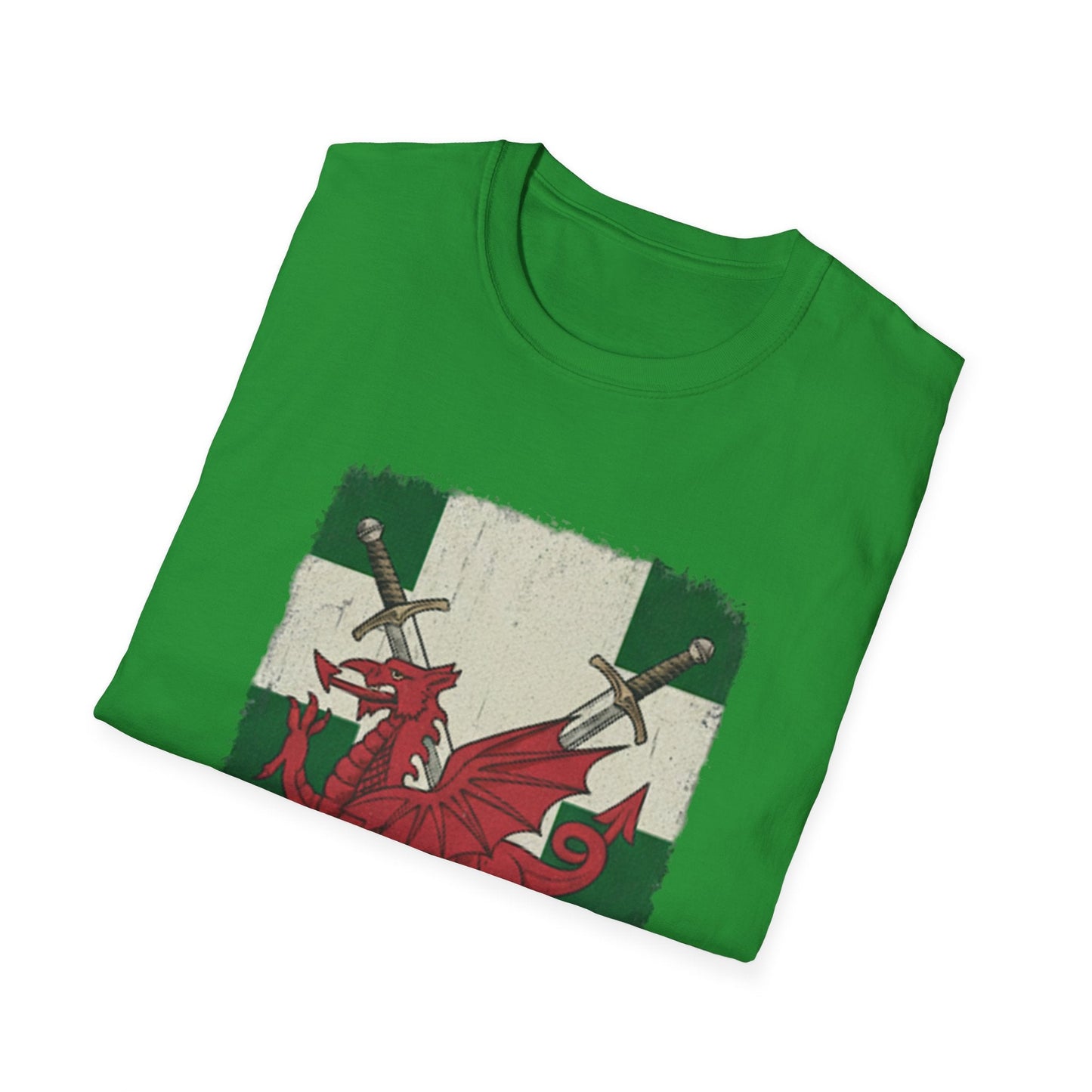 Welsh Flag Dragon T-Shirt — Gwlad Rhyddid Patriotic Tee