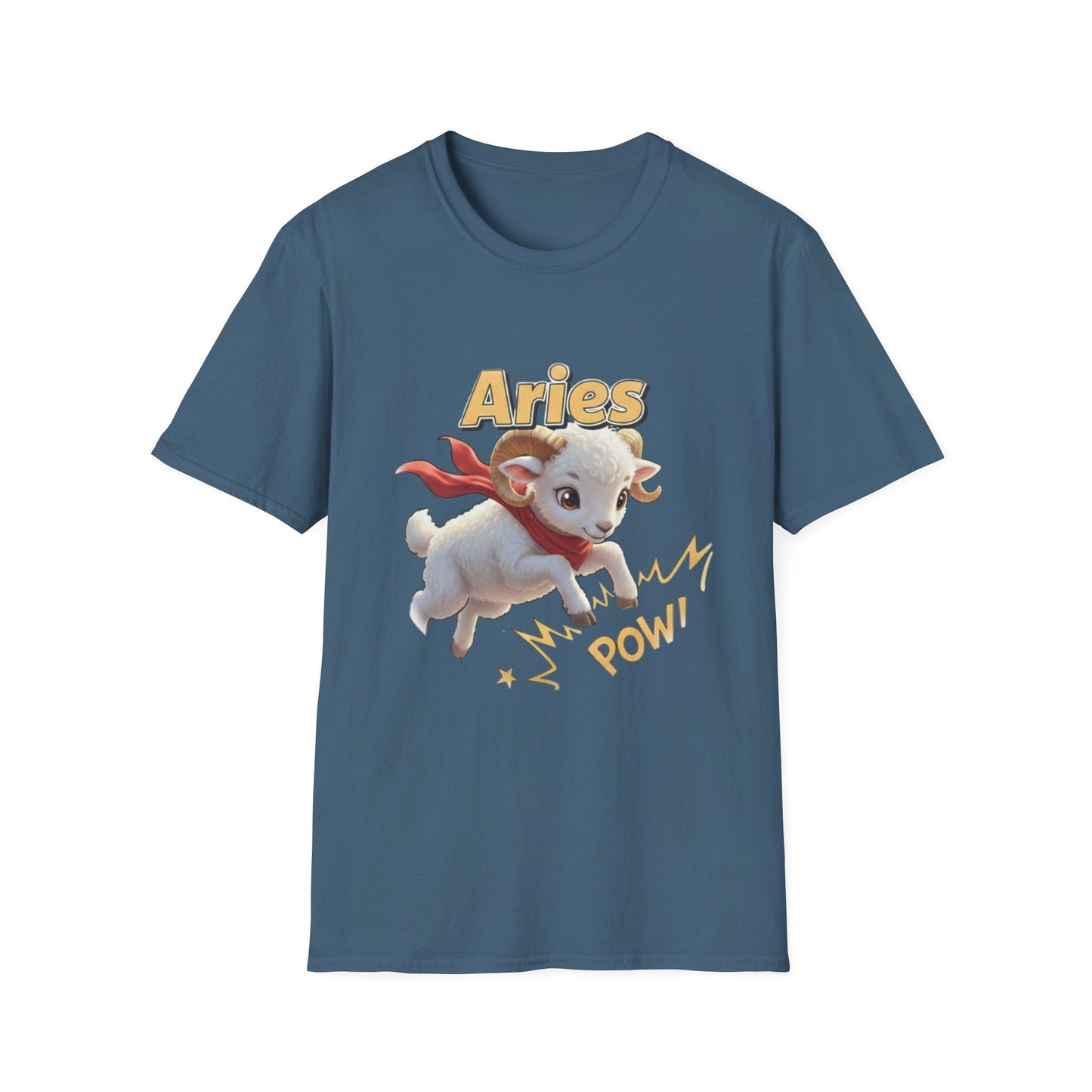 Aries Zodiac T-Shirt — Cute Superhero Ram ‘Pow!’ Graphic Tee - That Should Be on a T-Shirt