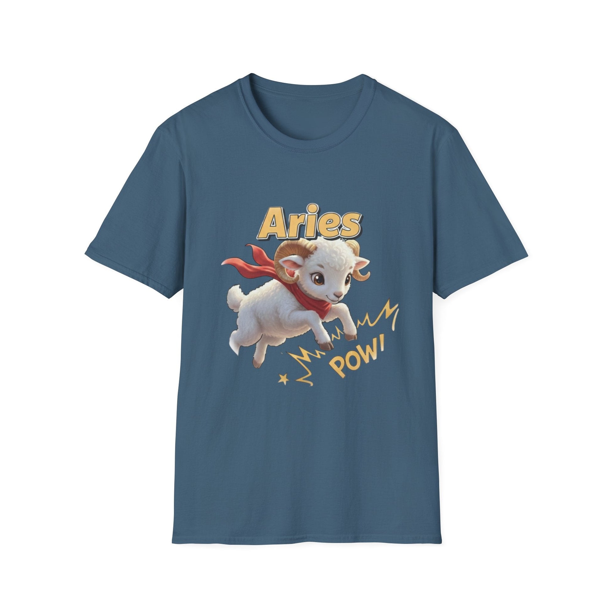 Aries Zodiac T-Shirt — Cute Superhero Ram ‘Pow!’ Graphic Tee - That Should Be on a T-Shirt