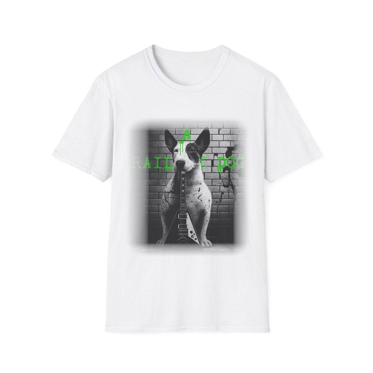 Unleashed: Heavy Metal Bull Terrier & V-Guitar Graphic T-Shirt - That Should Be on a T-Shirt