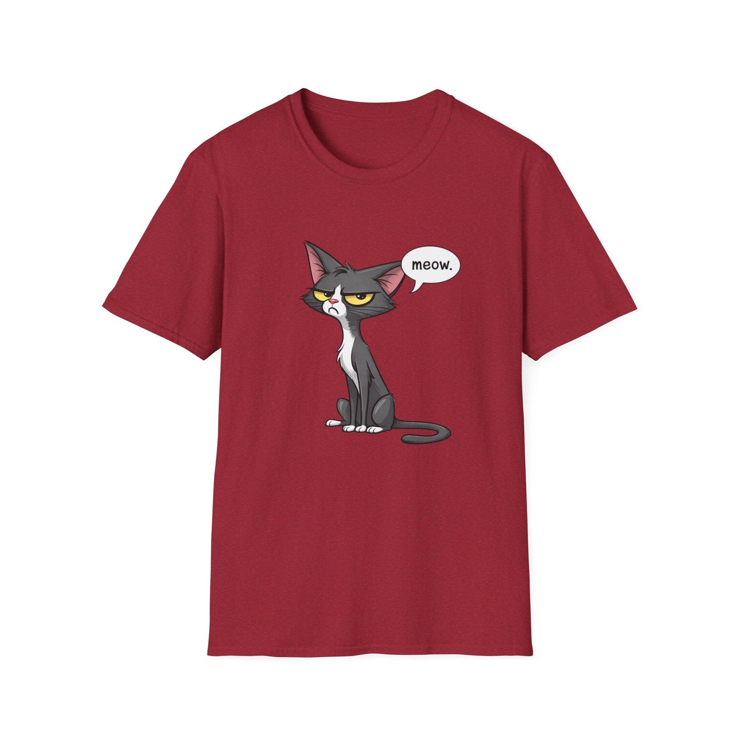 Grumpy Cat "Meow" Graphic T-Shirt - Sassy Cat Tee - That Should Be on a T-Shirt
