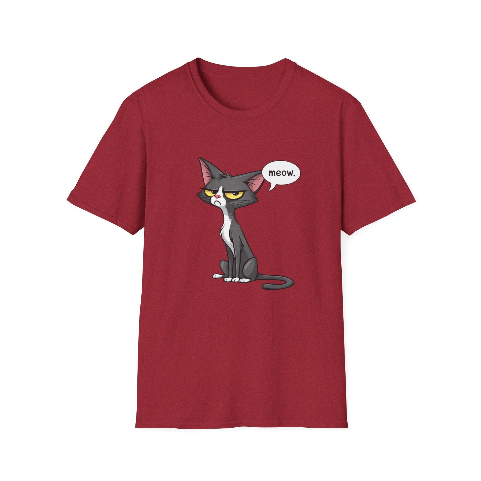 Grumpy Cat "Meow" Graphic T-Shirt - Sassy Cat Tee - That Should Be on a T-Shirt