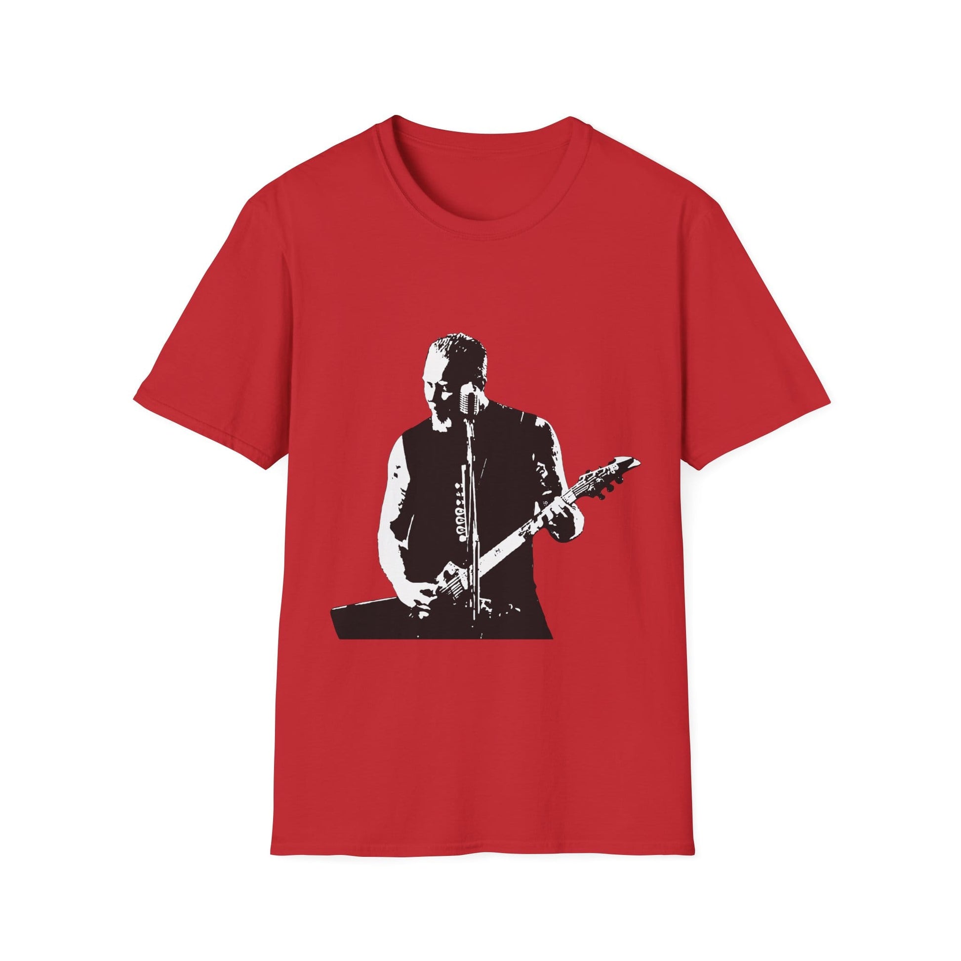Metal Guitar Legend T-Shirt – Heavy Metal Frontman Silhouette Graphic Tee - That Should Be on a T-Shirt