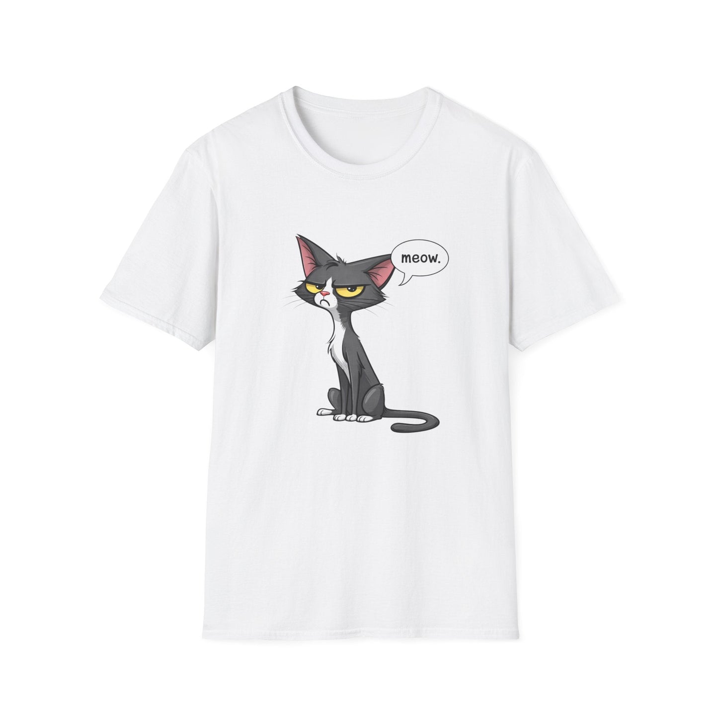 Grumpy Cat "Meow" Graphic T-Shirt - Sassy Cat Tee - That Should Be on a T-Shirt