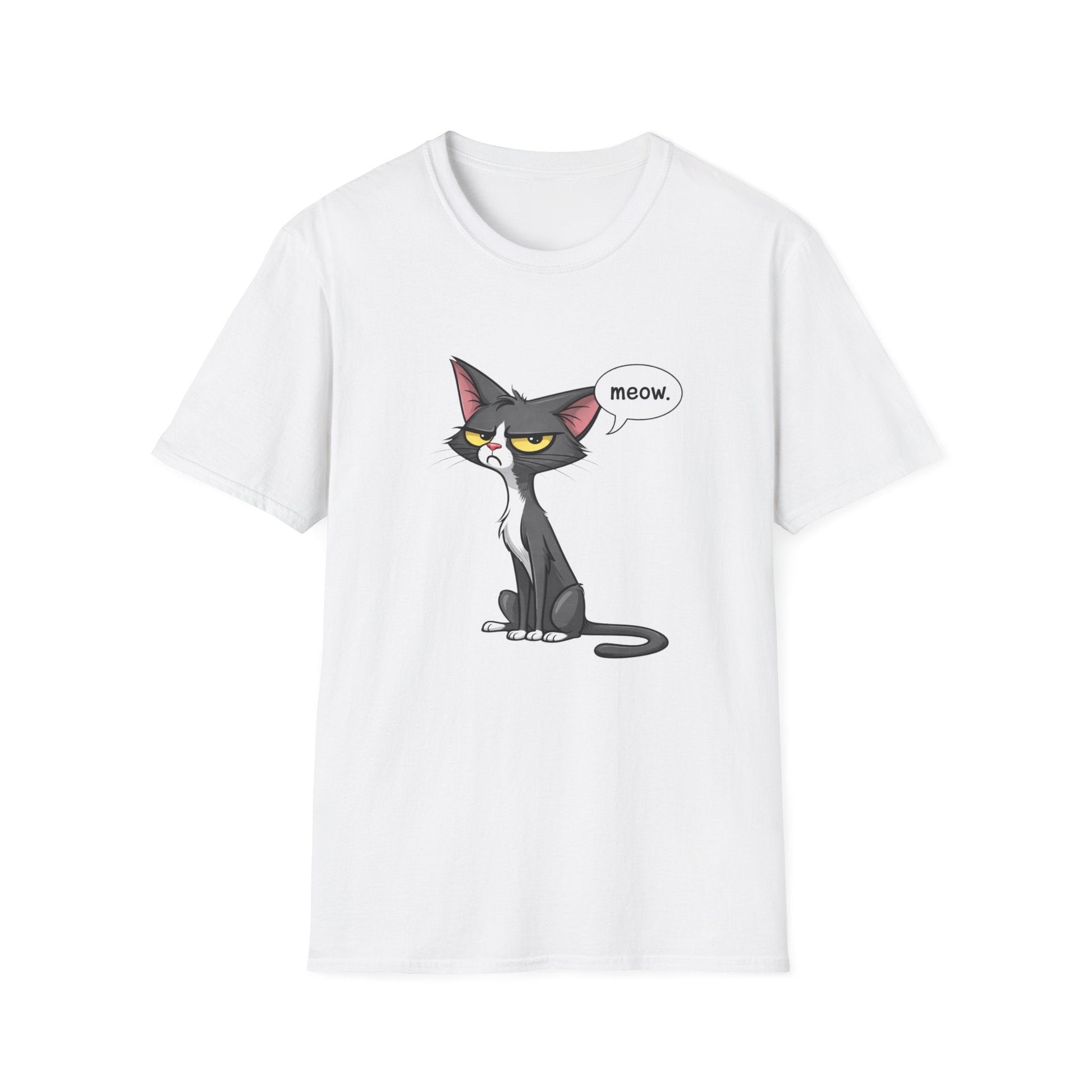 Grumpy Cat "Meow" Graphic T-Shirt - Sassy Cat Tee - That Should Be on a T-Shirt
