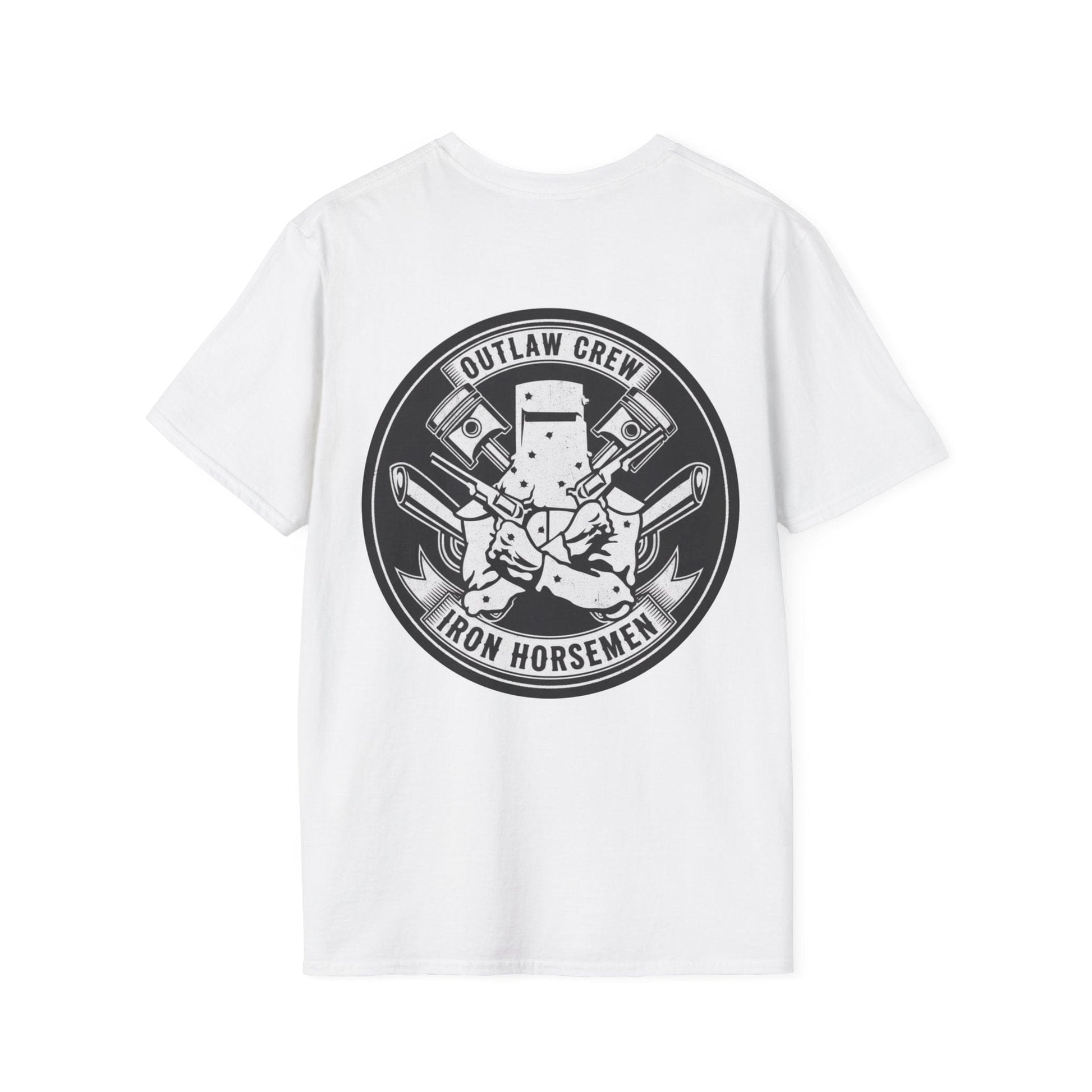 Outlaw Crew T-Shirt | Iron Horsemen Biker Club Tee | Vintage Motorcycle Gang Style - That Should Be on a T-Shirt