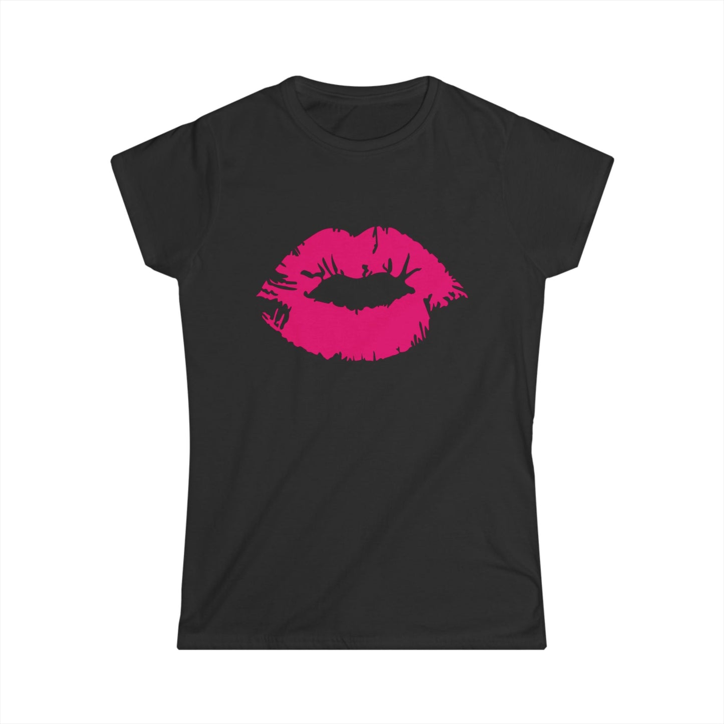 Lips Graphic Tee – Bold Pink Lip Print Women’s T-Shirt