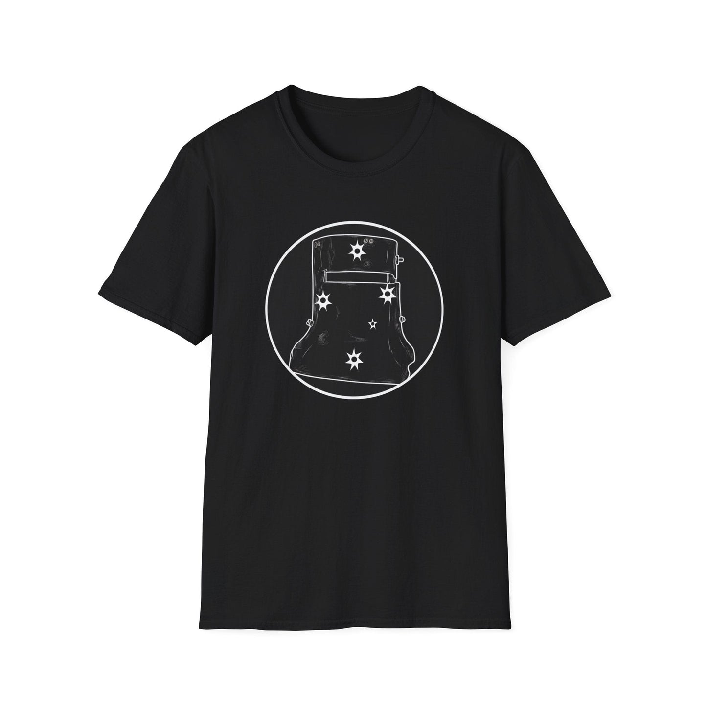 Ned Kelly Outlaw Helmet Graphic T-Shirt - Premium Black Cotton Streetwear - That Should Be on a T-Shirt
