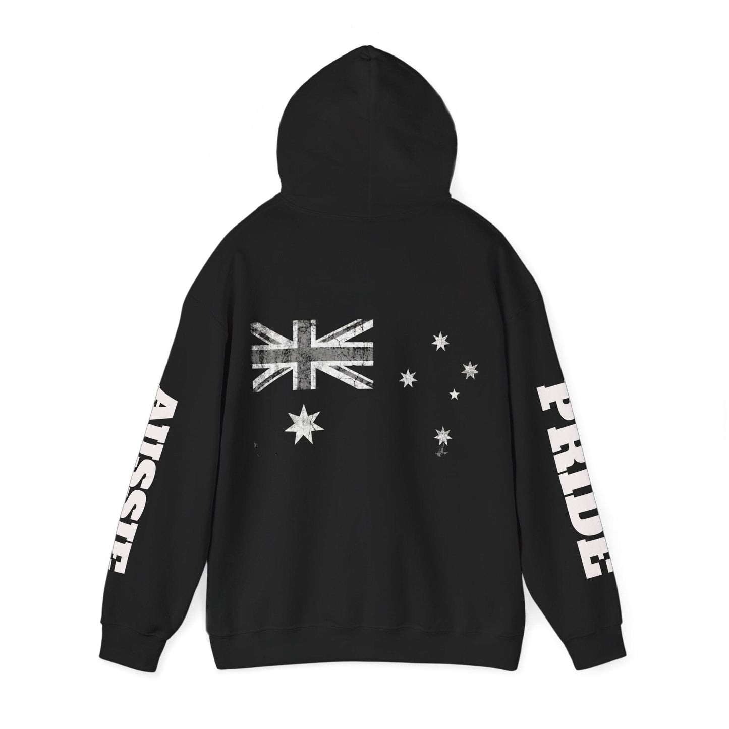 Aussie Pride Distressed Flag Hoodie - Unisex Oversized Streetwear