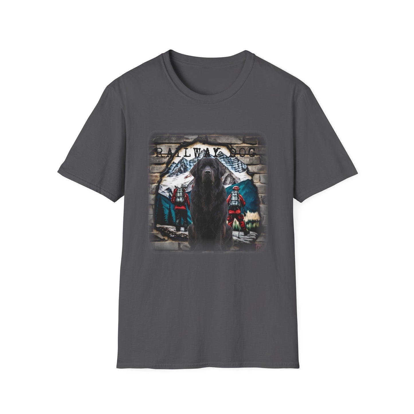 Newfoundland Railway Dog Tshirt | Gentle Giant Train Tee | Newfie Lover Gift