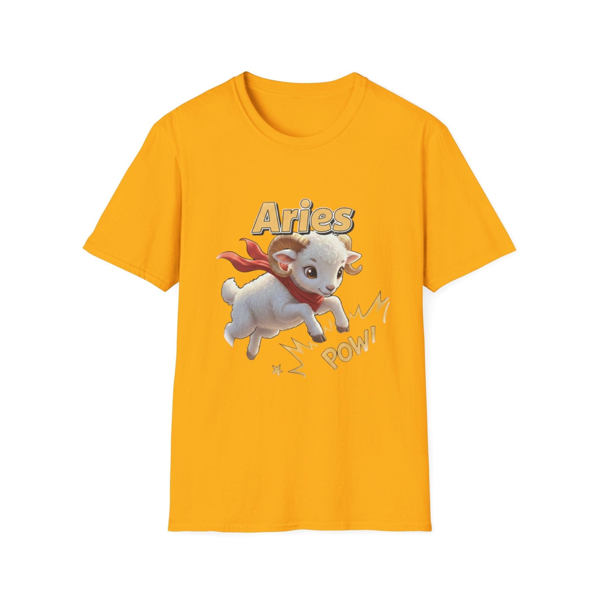 Aries Zodiac T-Shirt — Cute Superhero Ram ‘Pow!’ Graphic Tee - That Should Be on a T-Shirt