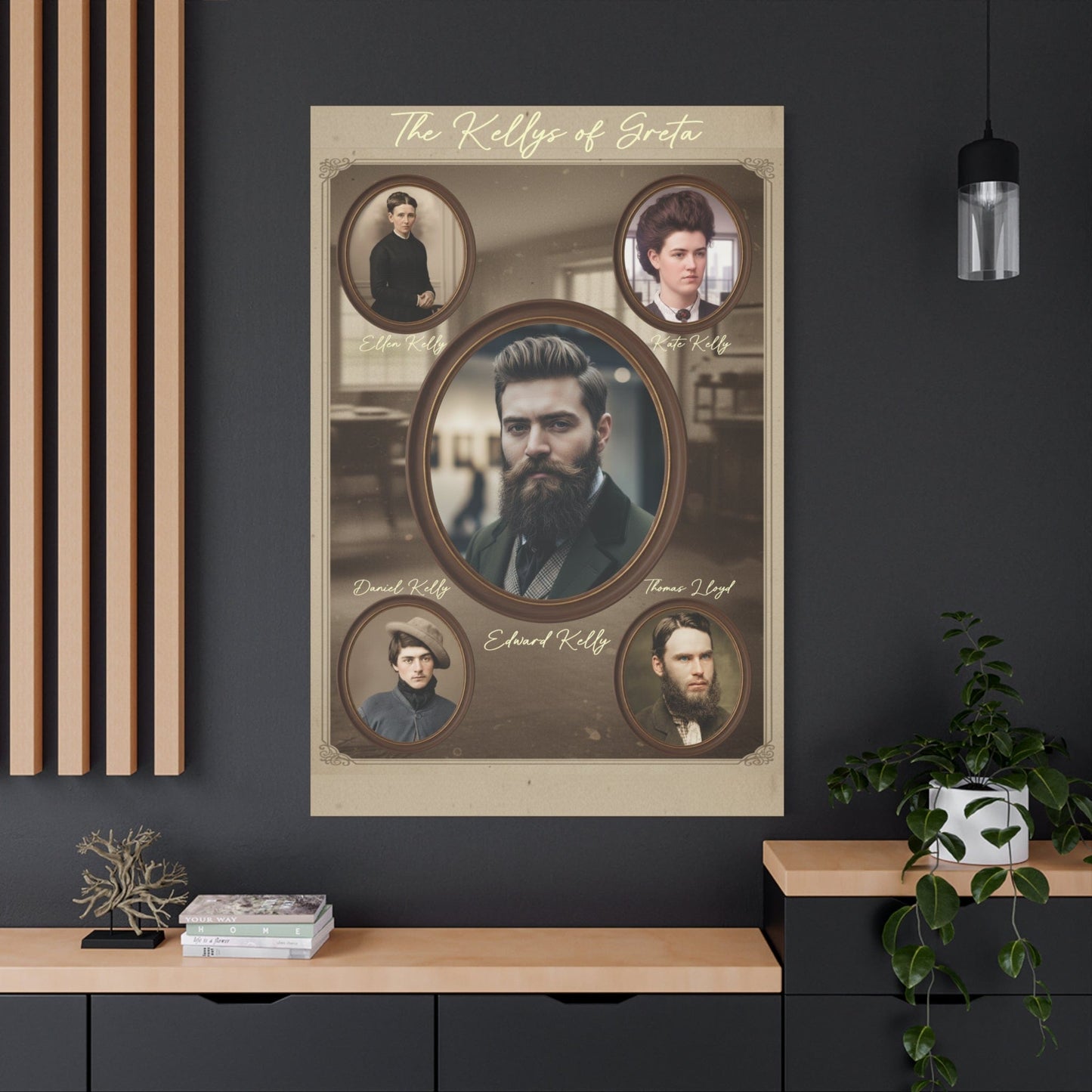The Kellys of Greta – Ned Kelly Gang Vintage Australian History Canvas Wall Art - That Should Be on a T-Shirt