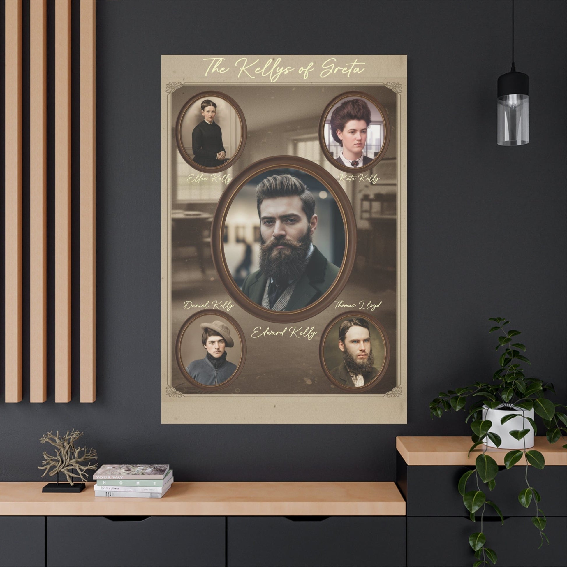 The Kellys of Greta – Ned Kelly Gang Vintage Australian History Canvas Wall Art - That Should Be on a T-Shirt