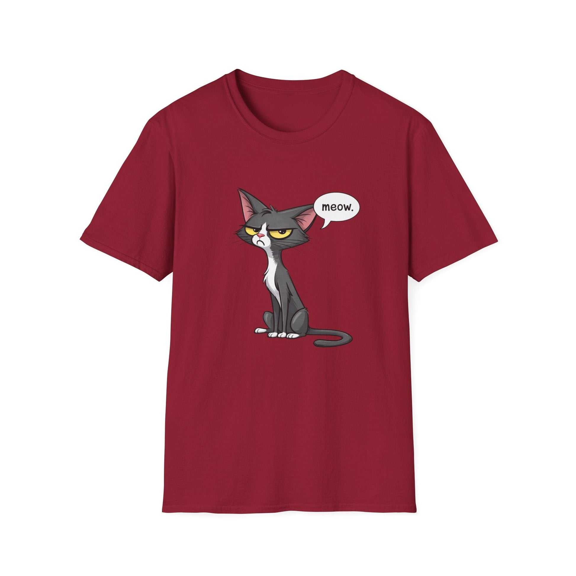 Grumpy Cat "Meow" Graphic T-Shirt - Sassy Cat Tee - That Should Be on a T-Shirt