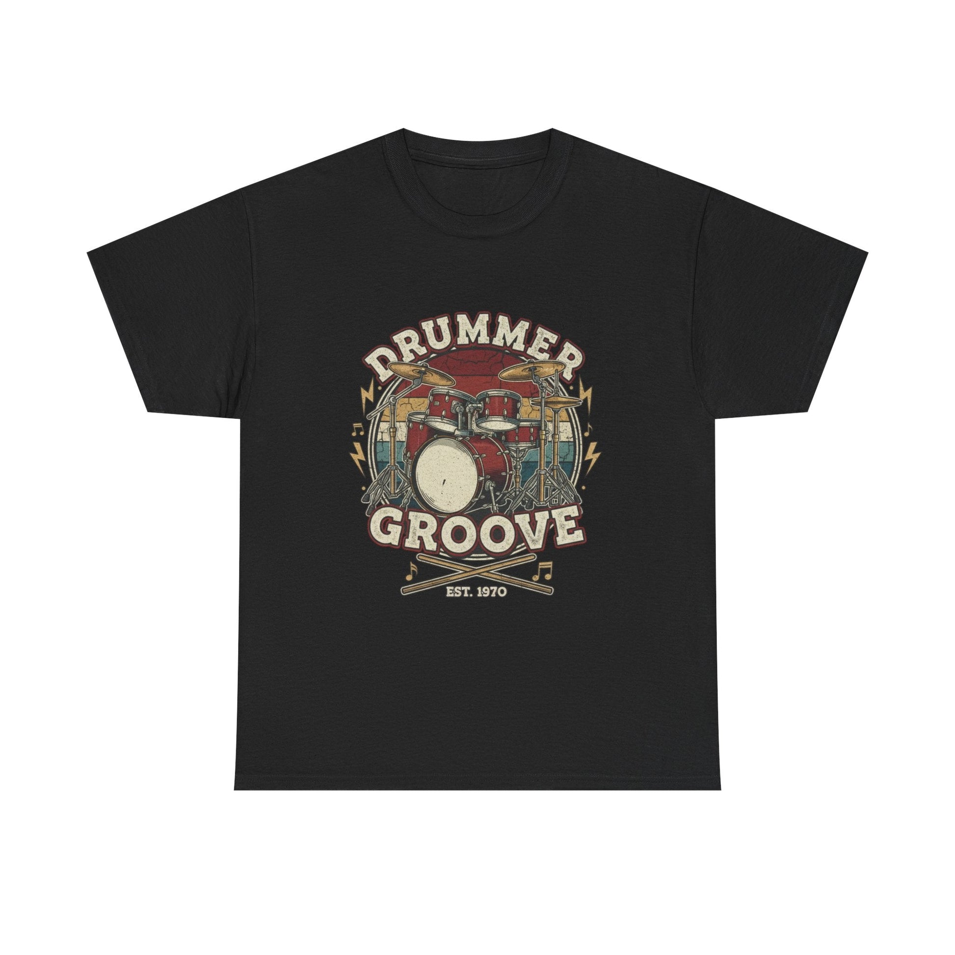 Vintage Drummer T-Shirt | Retro Drum Set Graphic Tee | Music Lover Gift for Drummers | Premium Cotton Shirt - That Should Be on a T-Shirt