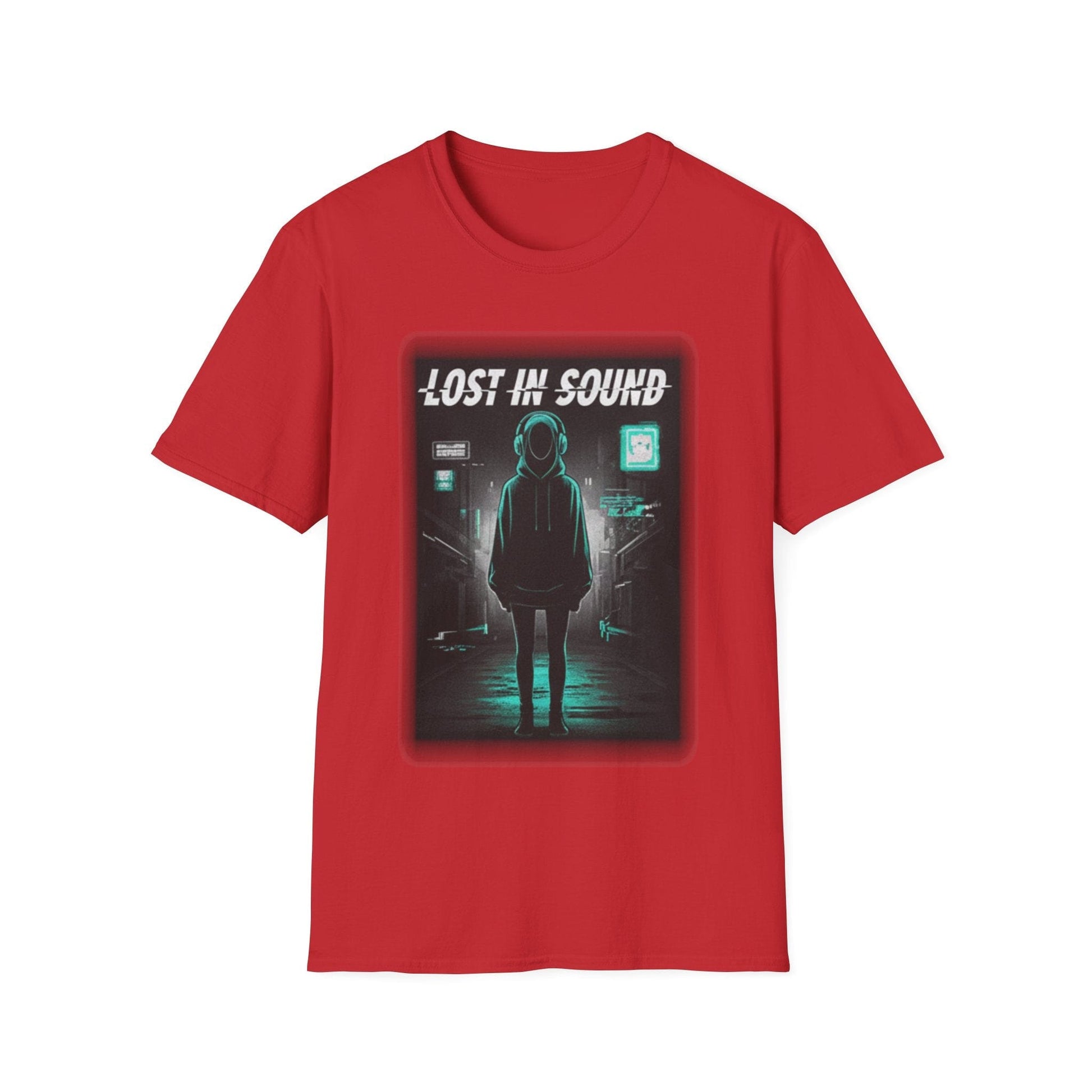 Lost in Sound Graphic Tee — Neon Cyberpunk Music Shirt - That Should Be on a T-Shirt