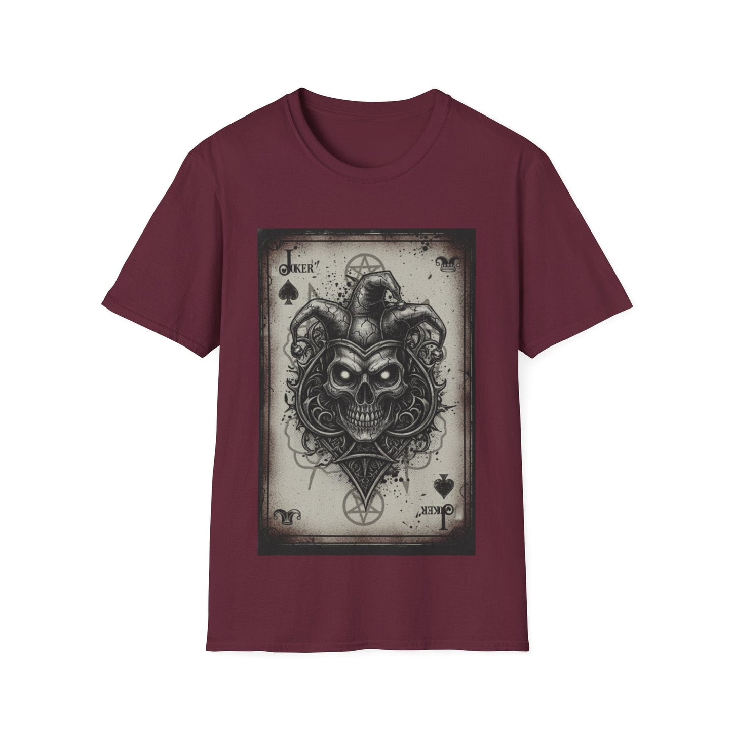 Dark Joker Skull Playing Card T-Shirt | Gothic Streetwear Graphic Tee