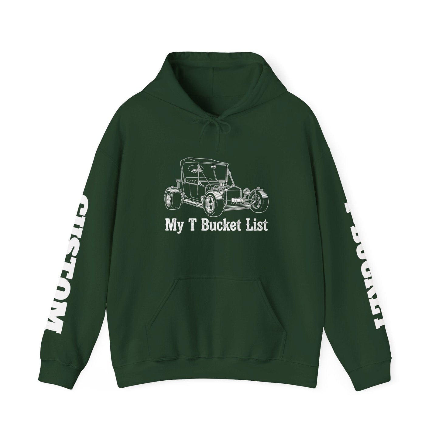 "My T-Bucket List" Hot Rod Hoodie – with Custom Sleeve Detail
